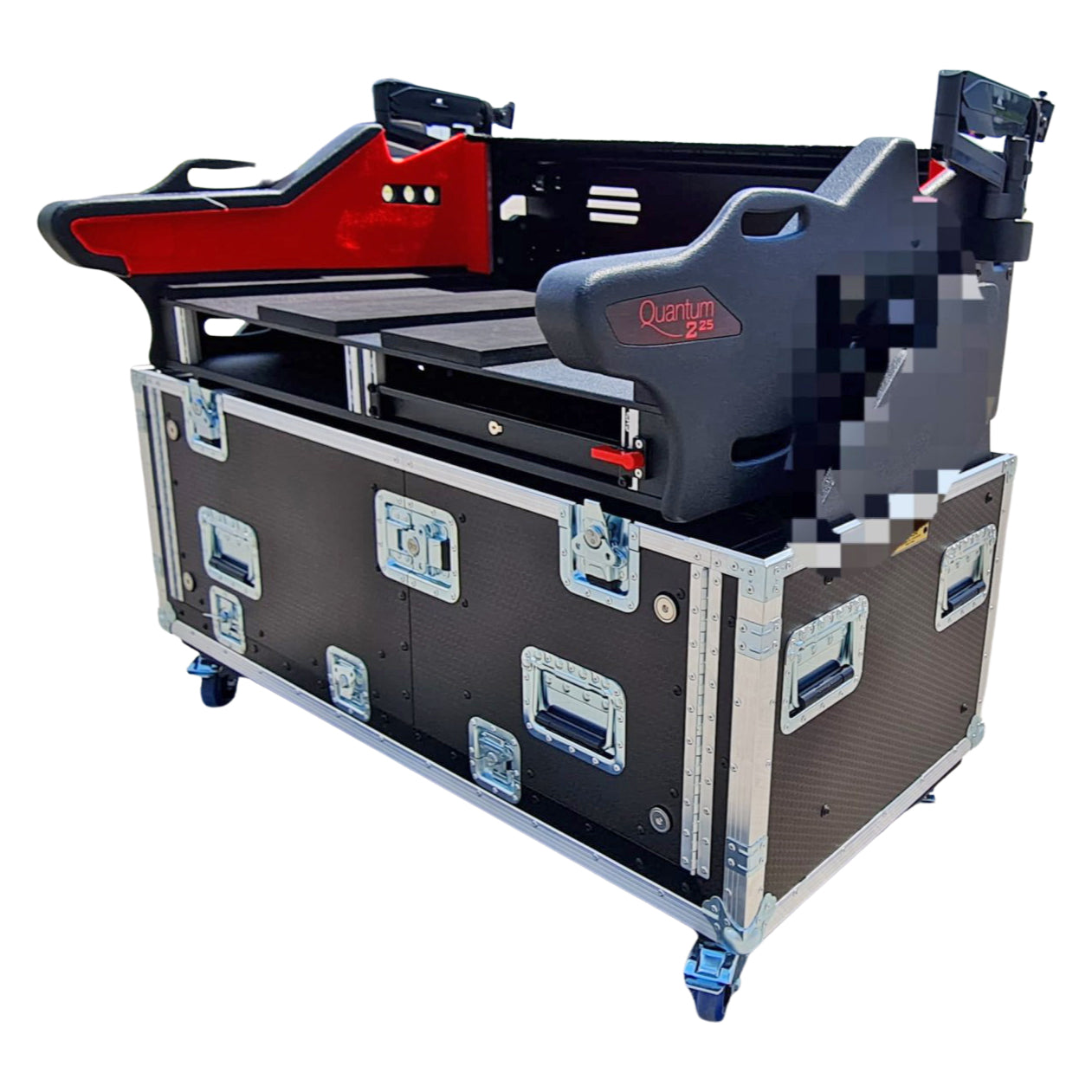 Pro X For Soundcraft VI7000 Flip-Ready Hydraulic Console Easy Retracting Lifting Case with 2x 2U Rack Space by ZCASE XZF-SCVI7000D2X2U