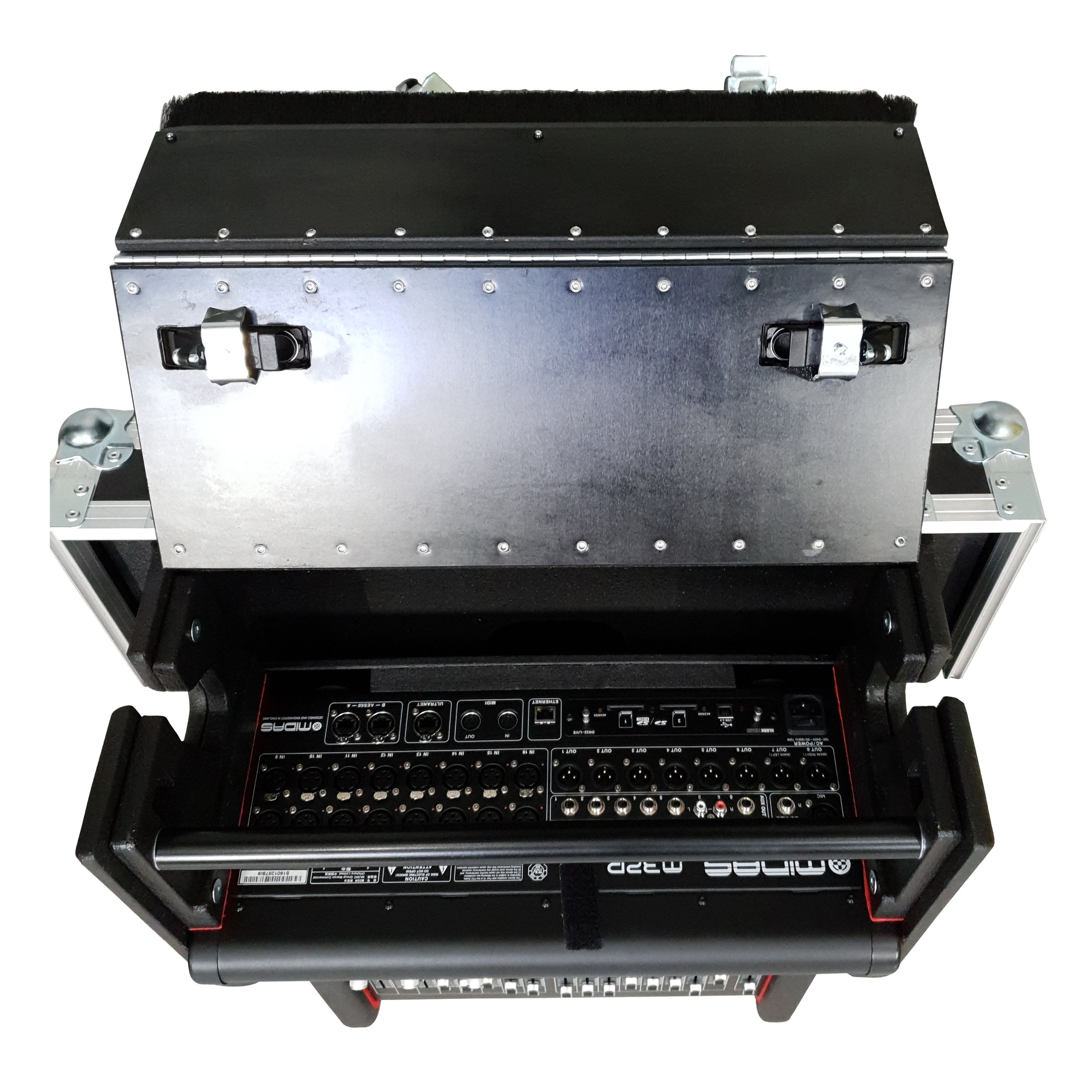 Pro X For MIDAS M32R Flip-Ready Hydraulic Console Easy Retracting Lifting 1U Rack Space Case by ZCASE XZF-MIDM32R