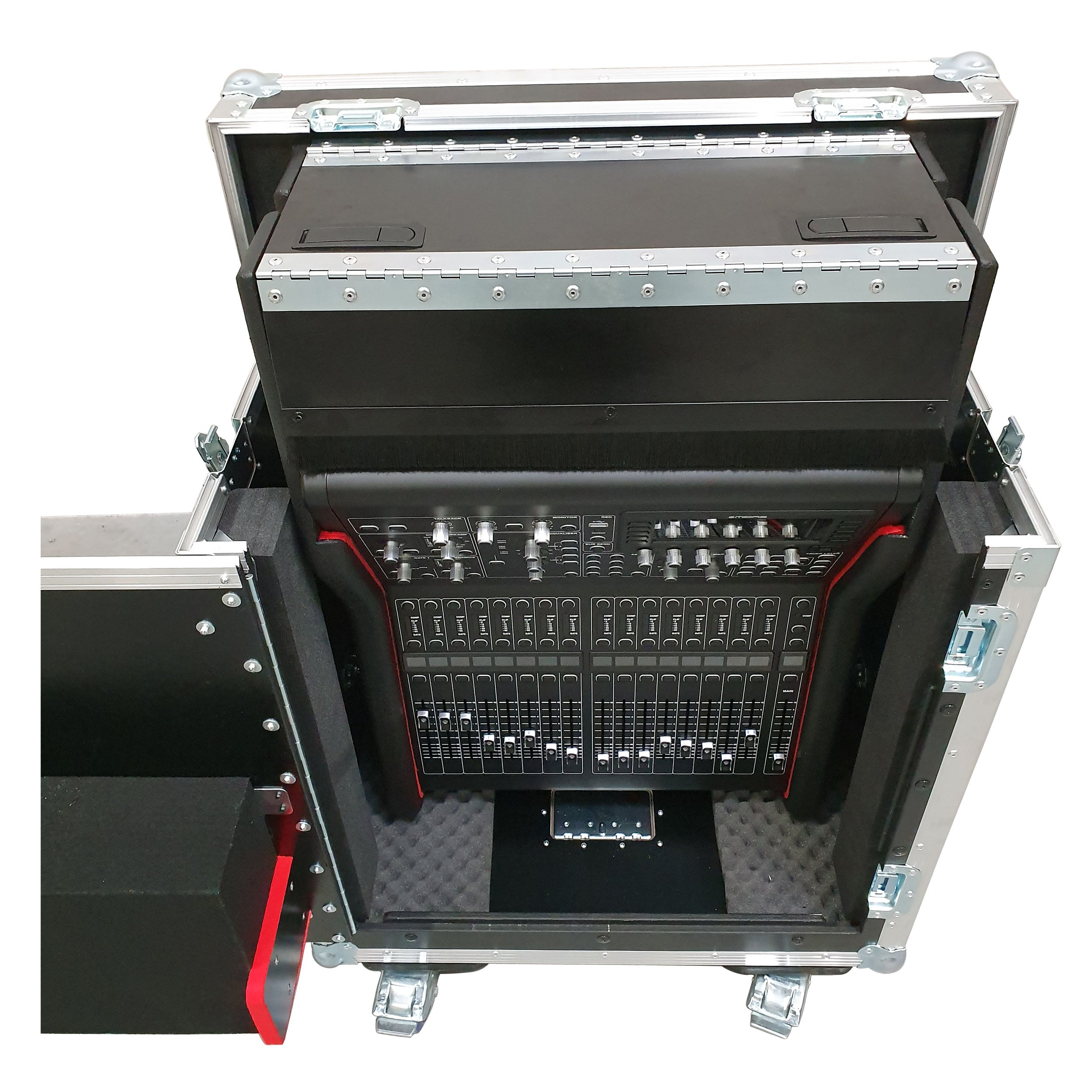 Pro X For MIDAS M32R Flip-Ready Hydraulic Console Easy Retracting Lifting 1U Rack Space Case by ZCASE XZF-MIDM32R