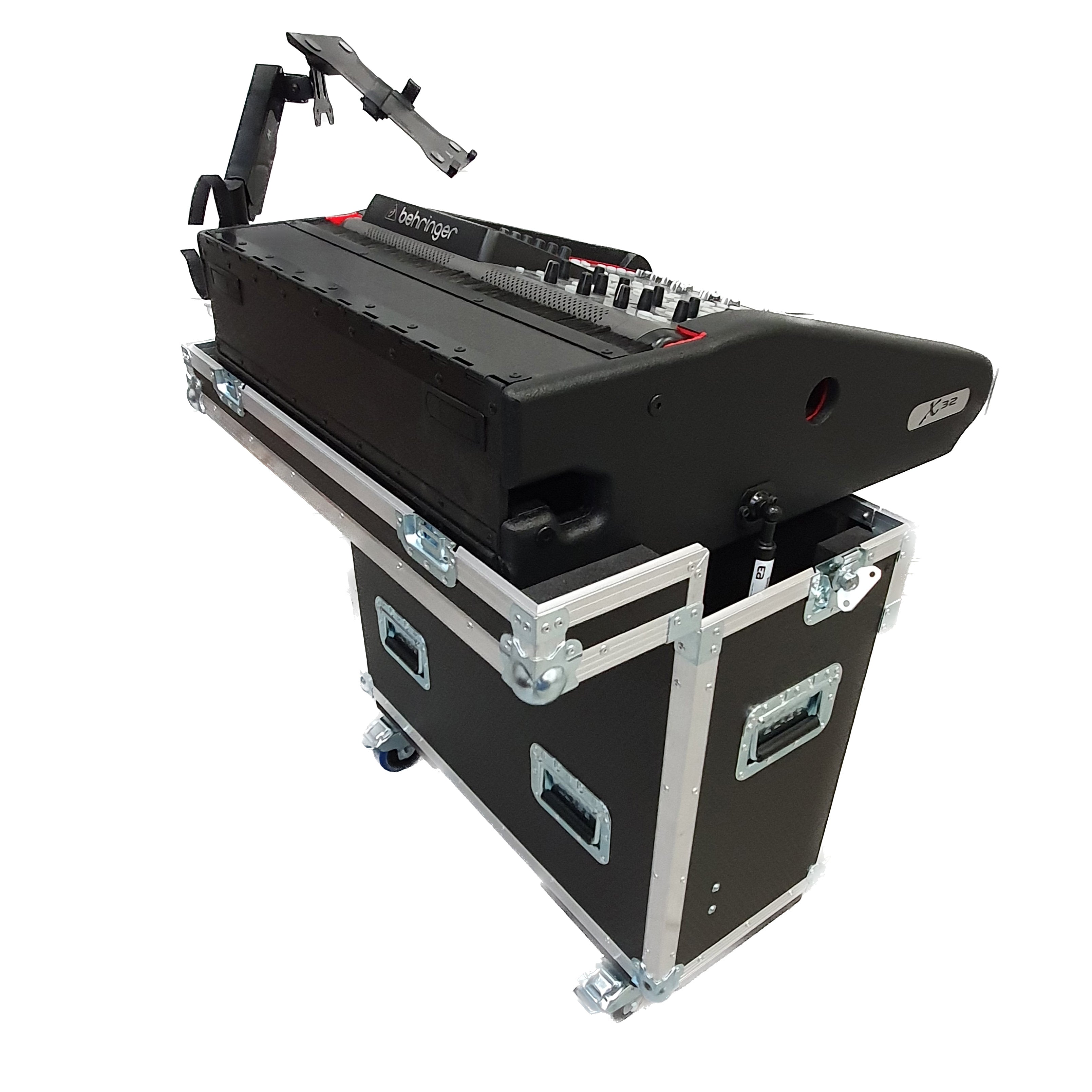 Pro X Flip-Ready Easy Retracting Hydraulic Lift Case for Behringer BX32 Compact Console by ZCase® XZF-BX32C