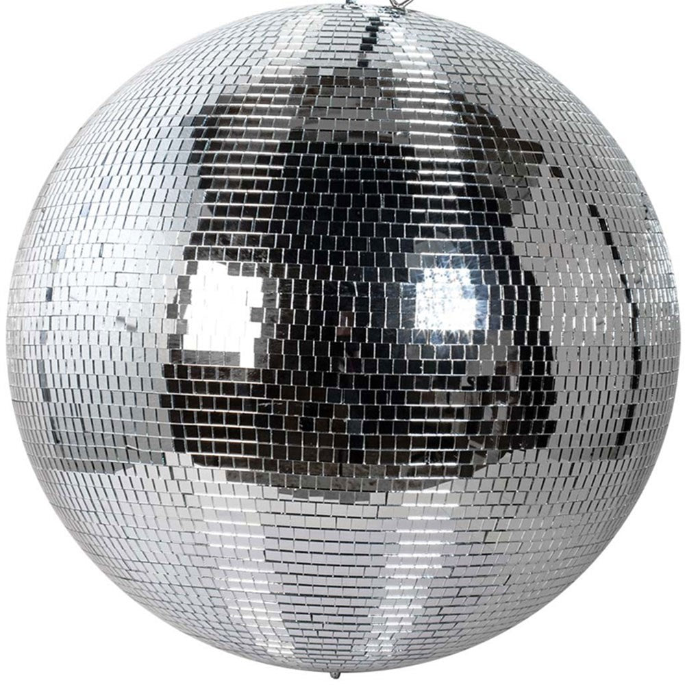Pro X 48" inch Mirror Disco Ball Bright Silver Reflective Indoor DJ Sphere with Hanging Ring for Lighting MB-48
