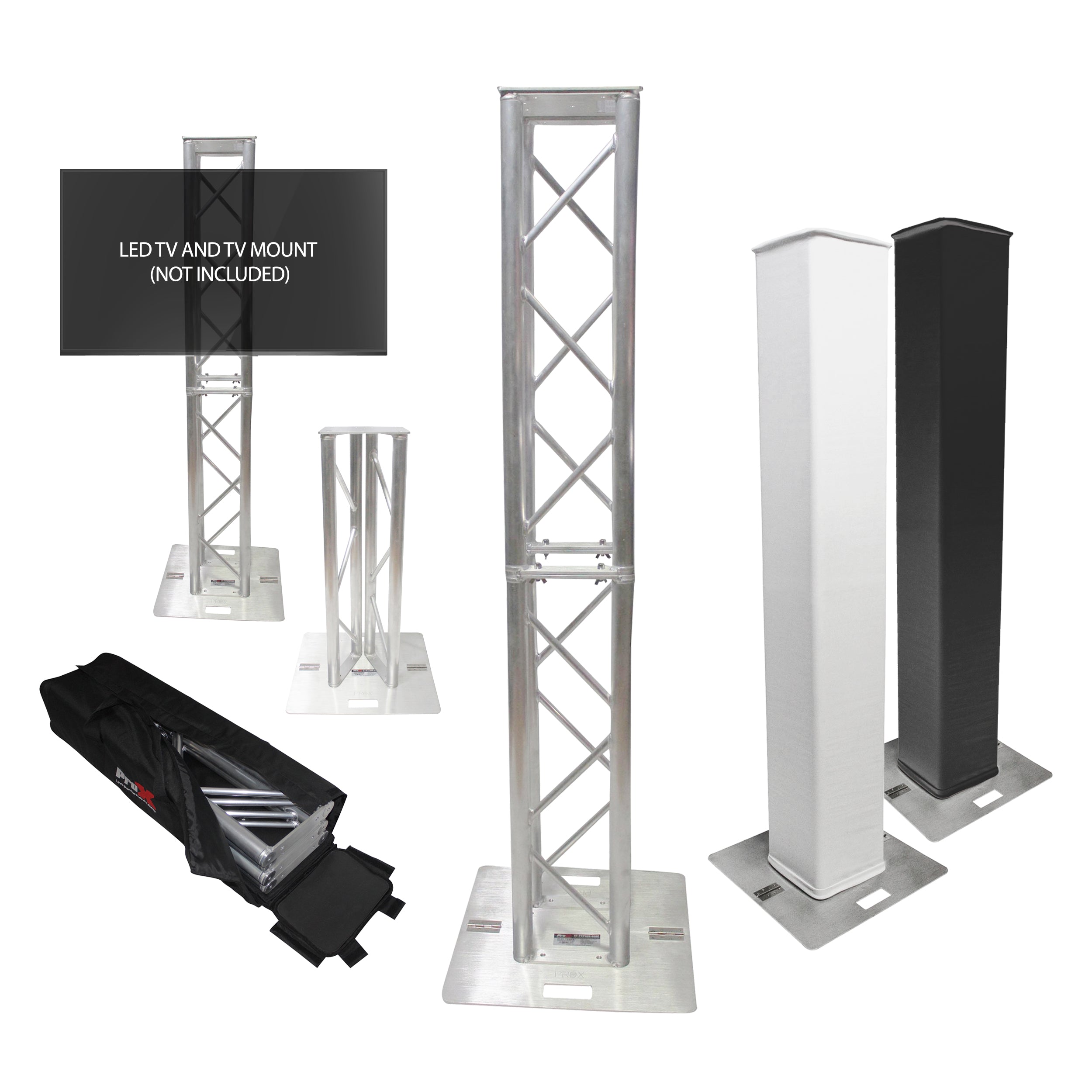 Pro X Flex Tower Totem Package - Adjustable 6.56ft or 3.28ft With Soft Carrying Bag XT-FTP328-656-B