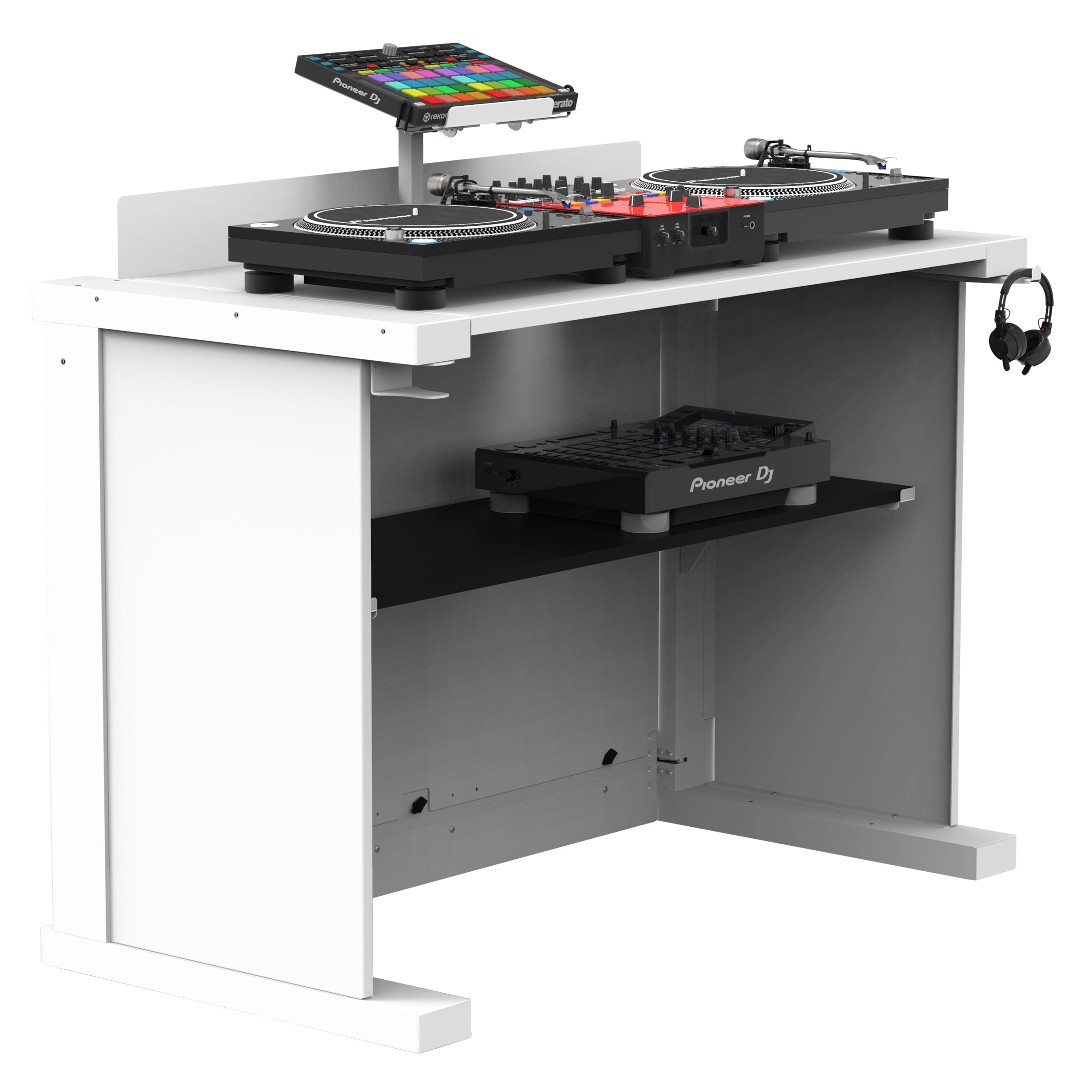 Pro X WHITE B3 Quick Folding DJ Controller Turntable CD-J Facade Table Workstation by Humpter XFH-HUMPTERB3WH