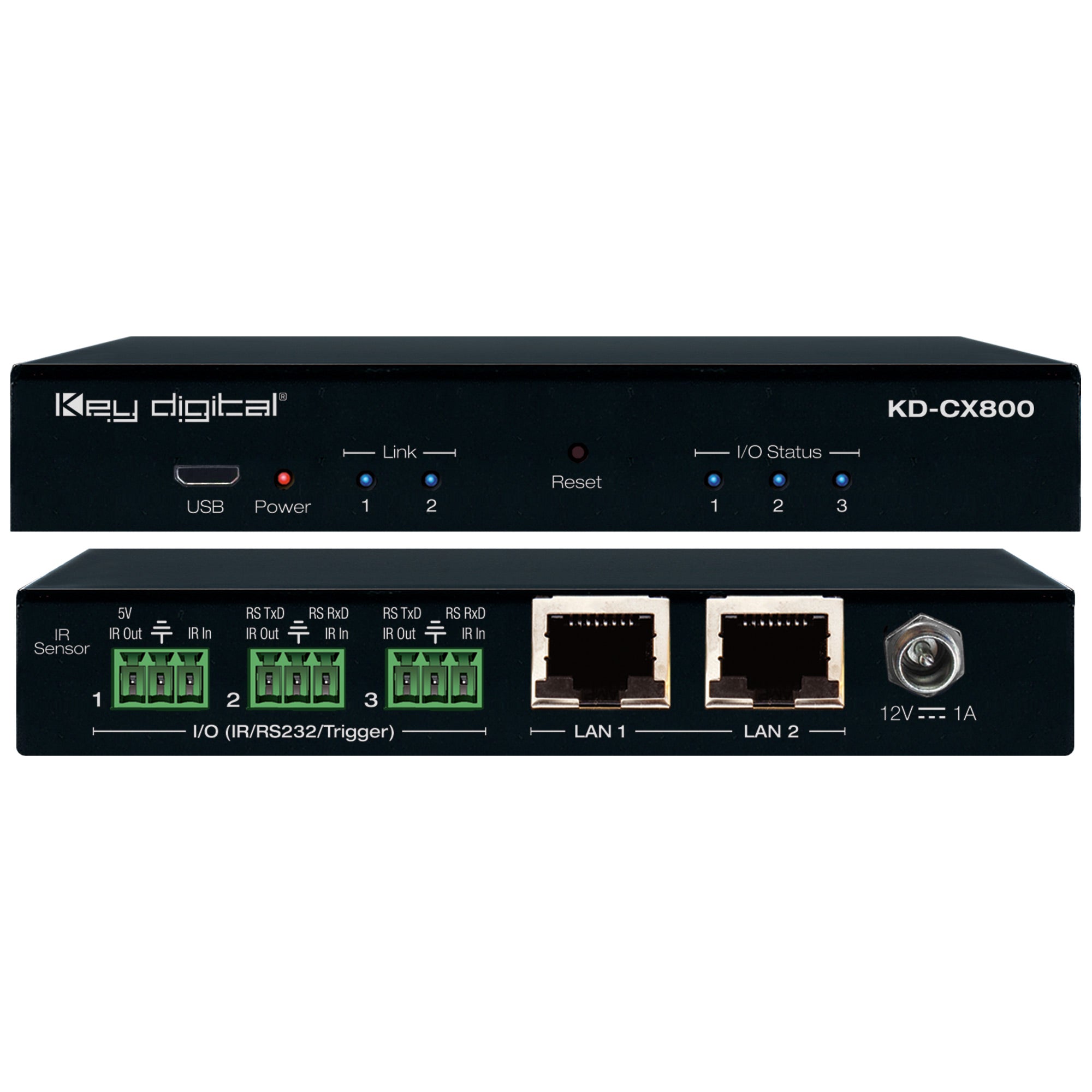 Key Digital Control Interface with IR & RS232 over IP Routing - KD-CX800