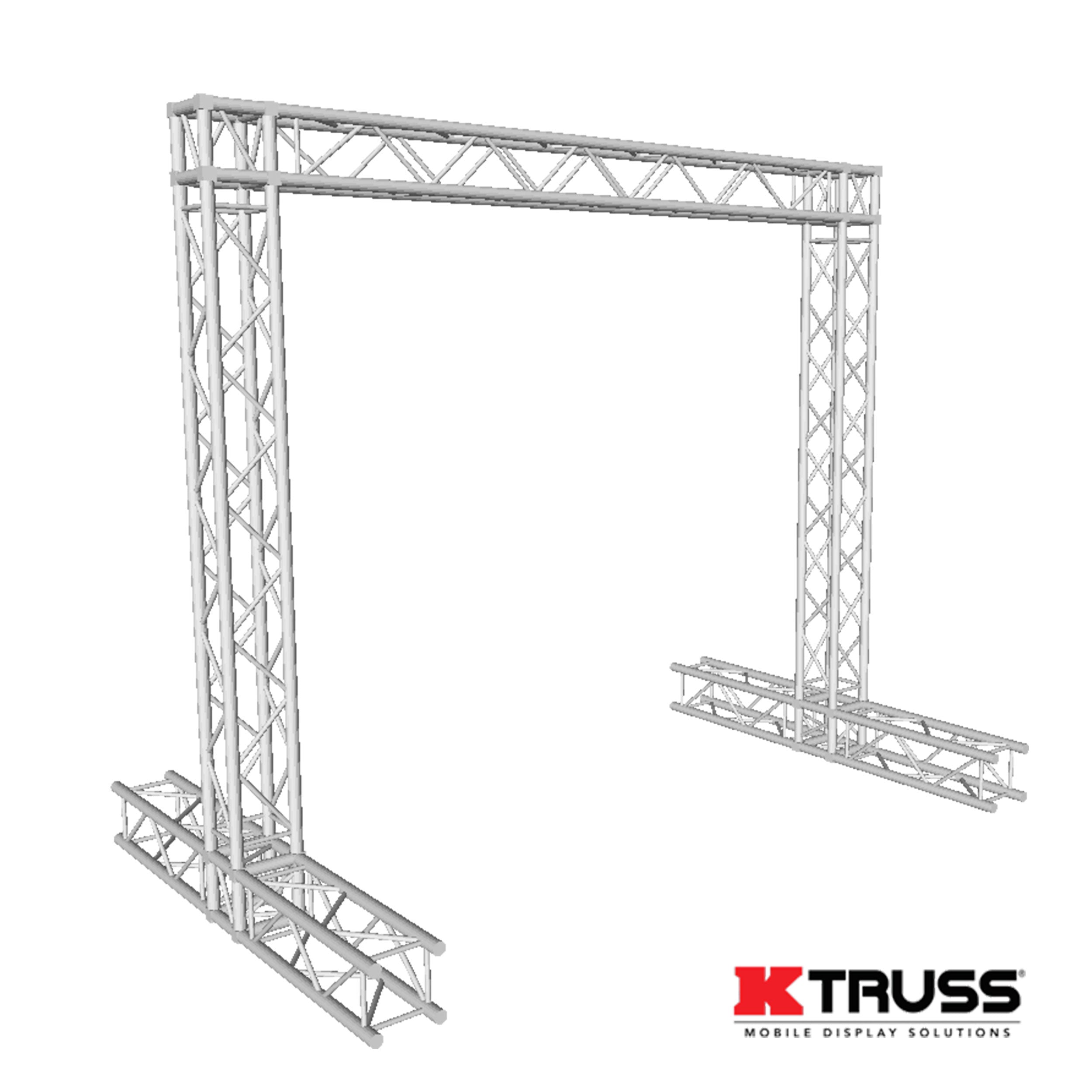 Pro X 8x8' Ft K-Truss Economy Aluminum Truss Outdoor Banner Display System - Banner Not Included KT-SQ8X8DISPLAY