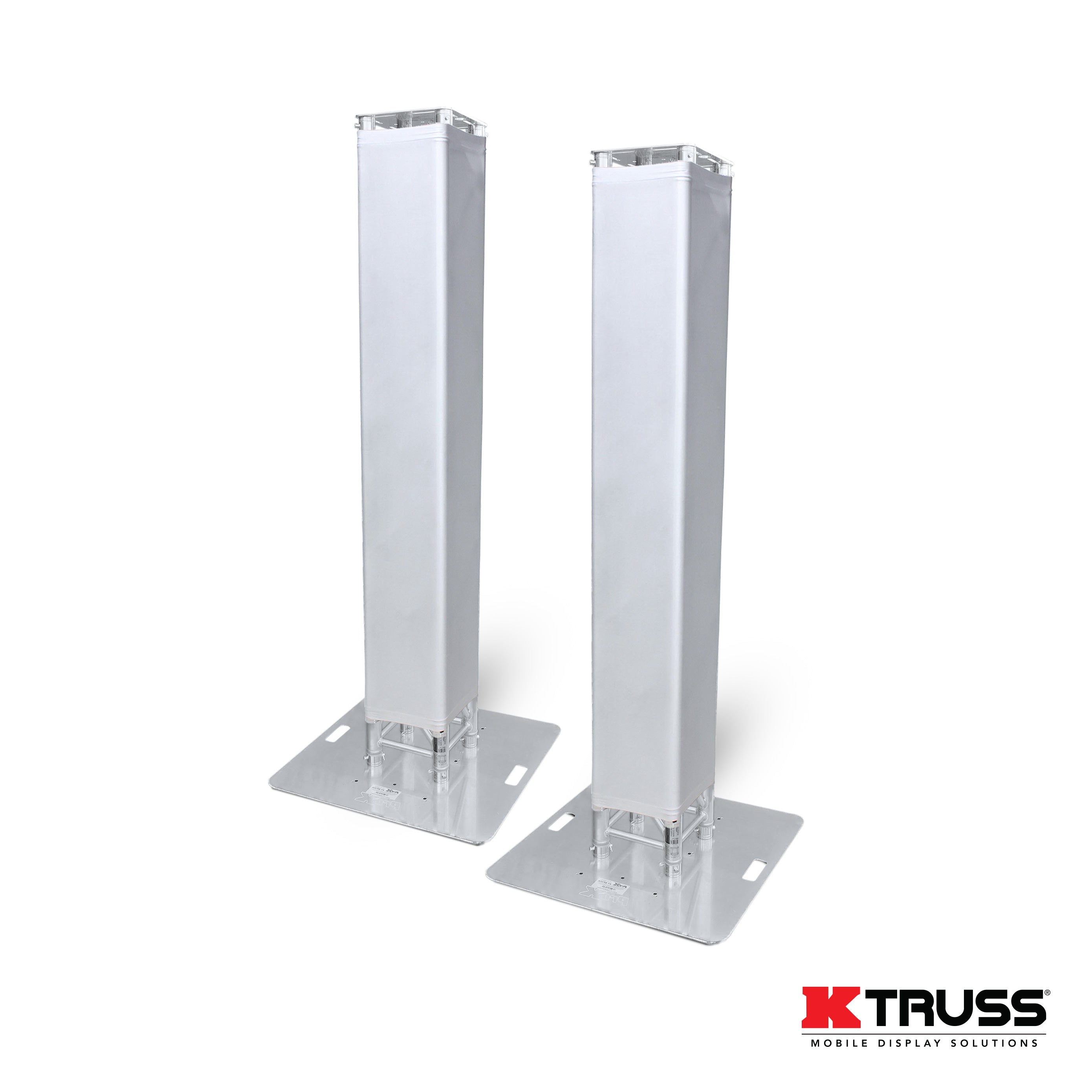 Pro X K-Truss 4.92 Lightweight Square Truss Totem Full Package Includes White Scrim, Top Plate and Base Plate KT-SQ492TOTEMTCX2