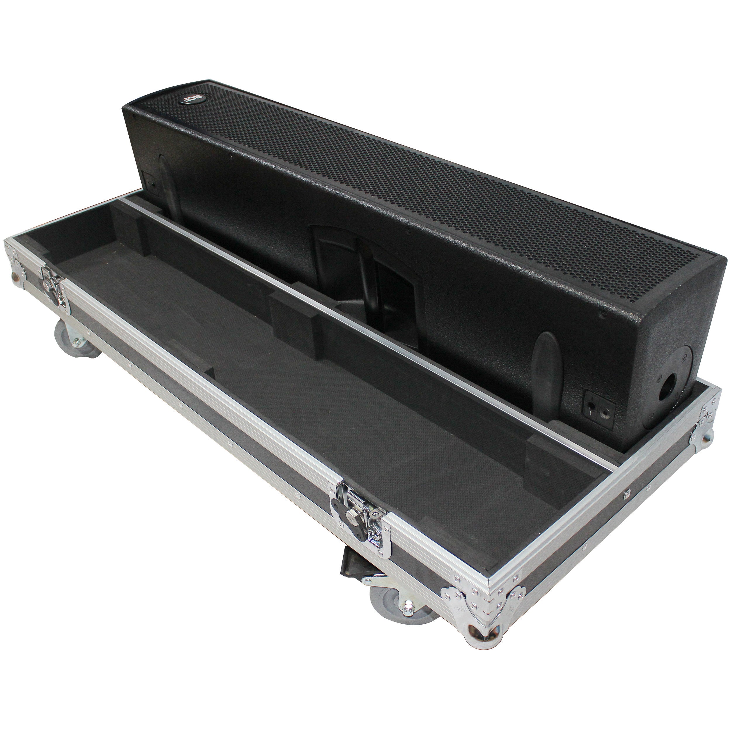 Pro X Flight Case for Two RCF NX L24-A MK2 Column Array Speakers W/4 Inch Casters X-RCF-NXL24A