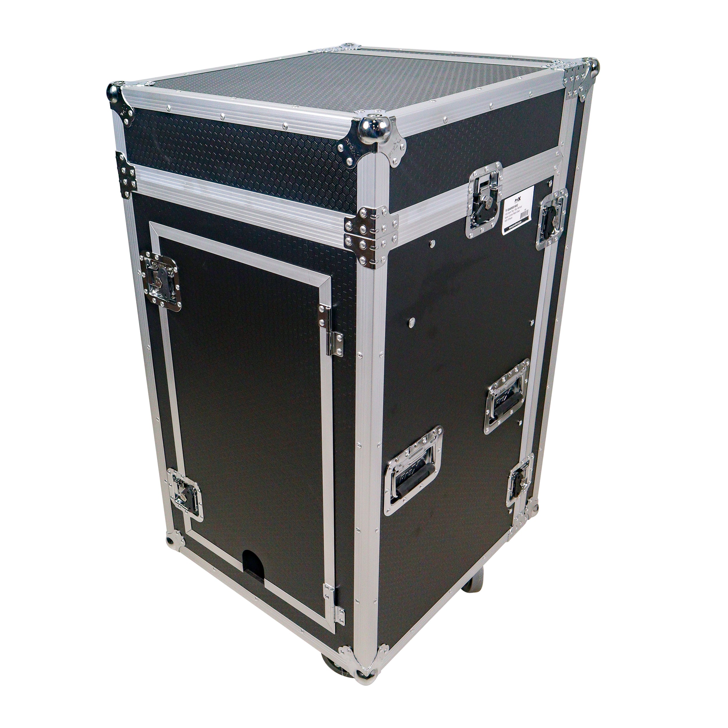 Pro X 18U Vertical Rack Mount Flight Case with 10U Top for Mixer Combo Amp Rack with Caster Wheels T-18MRSS