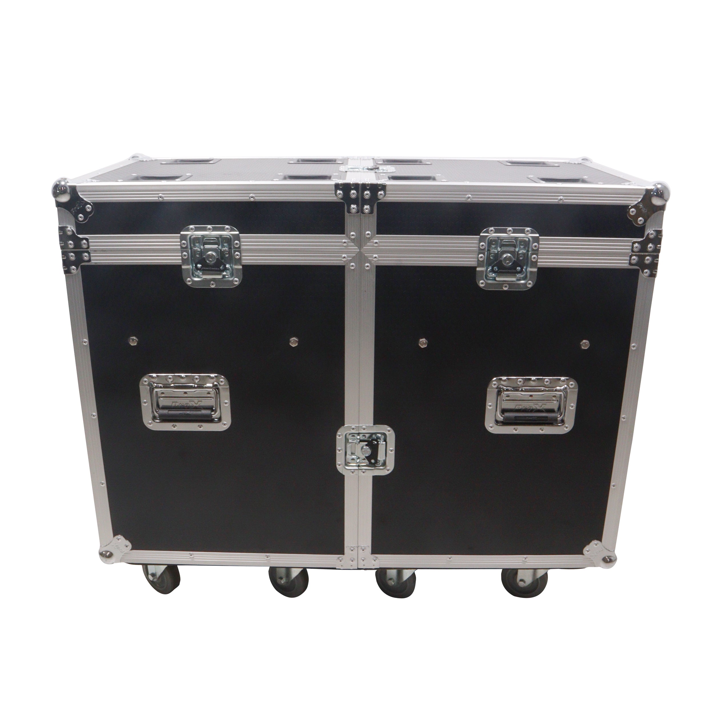 Pro X ATA Flight Style Road Case for (2) Moving Head Lighting Fixtures with (6) 4 inch Casters XS-MH275X2W