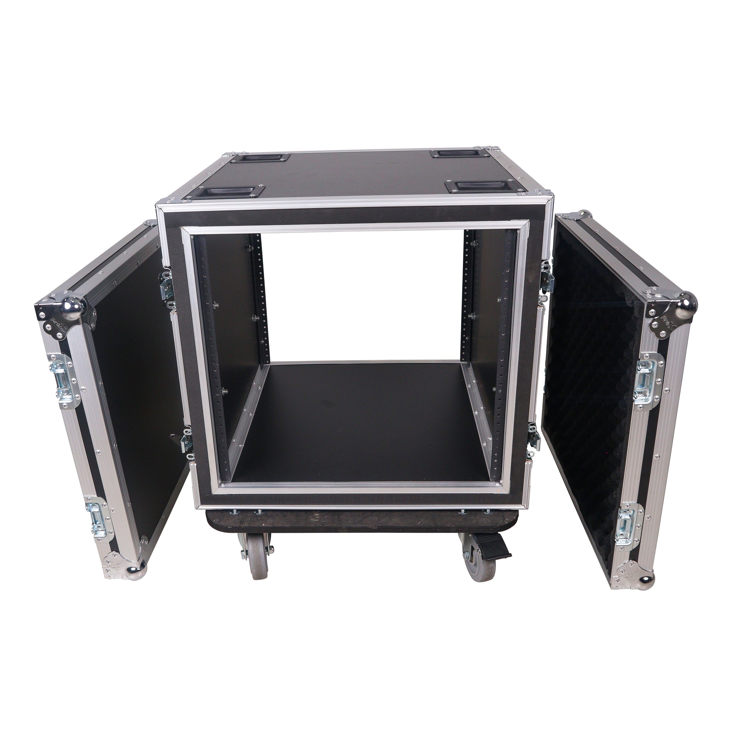Pro X ATA Style Space Shockproof Amp Rack Mount Case 20 inch Depth with Caster Wheels T-10RSP