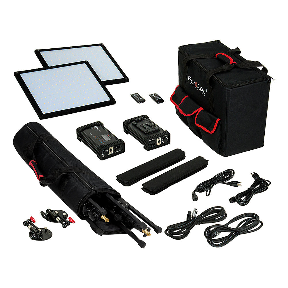 Fotodiox SkyFiller LED Lighting SF50 Two Light Kit - 1x1 50w Bi-Color Powerful, Ultra-Portable LED Lighting from Fotodiox SF50-2