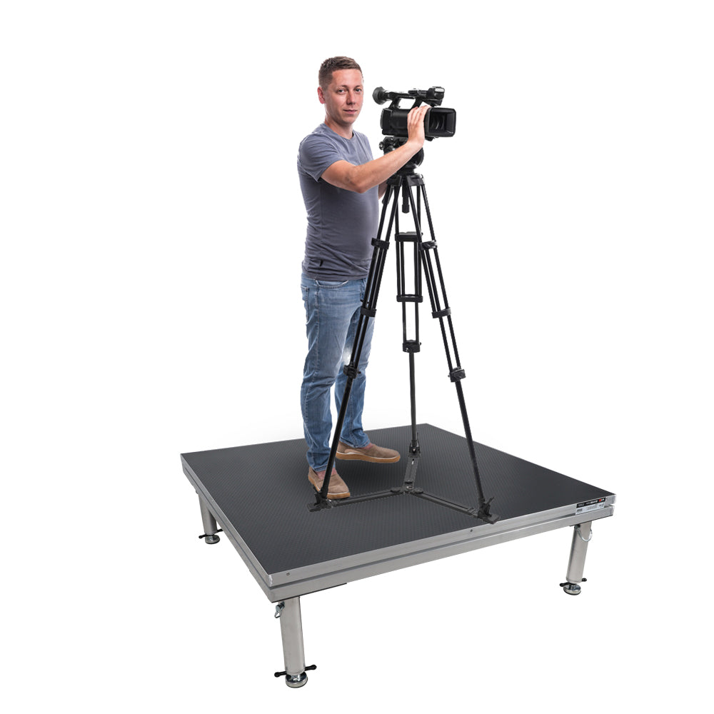Pro X StageOne 4' Ft Portable Stage with Telescoping Legs Platform Height 16-22-inch