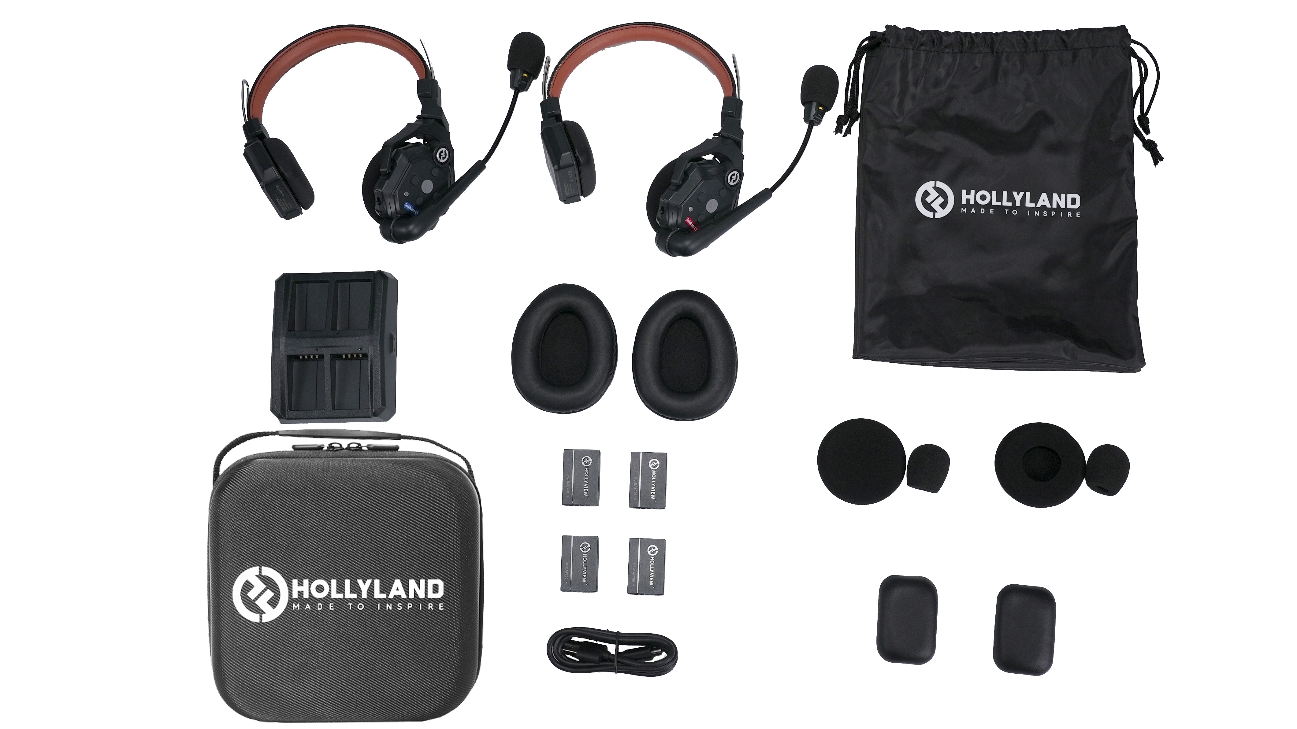 Hollyland Solidcom C1 Pro Full Duplex Wireless Intercom System with 2 headsets Solidcom C1 Pro-2S