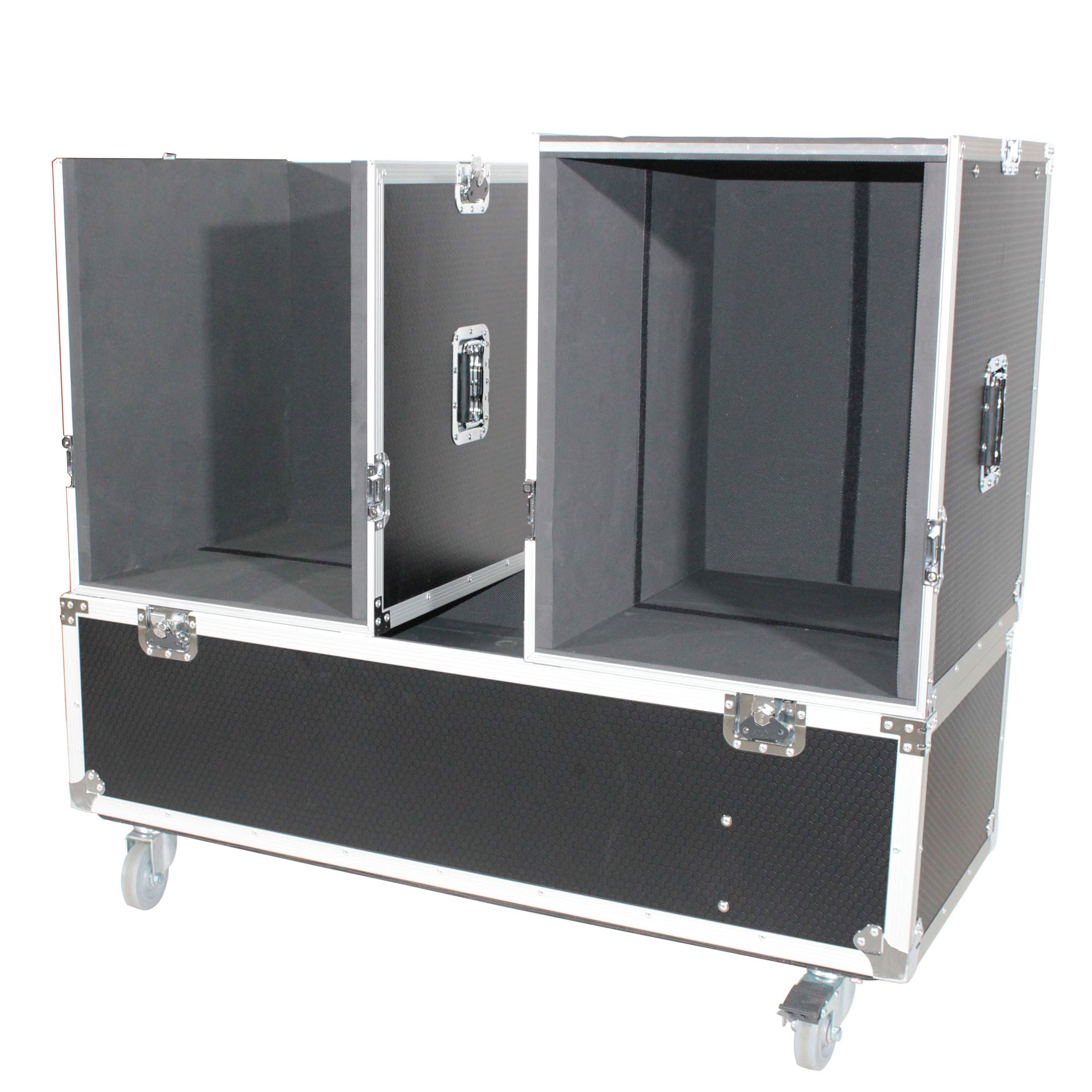Pro X ATA Flight Case for 2x RCF EVOX12 or EV Evolve 50 Compact Arrays Fits Two Speakers and Subwoofers X-EVO1250X2W
