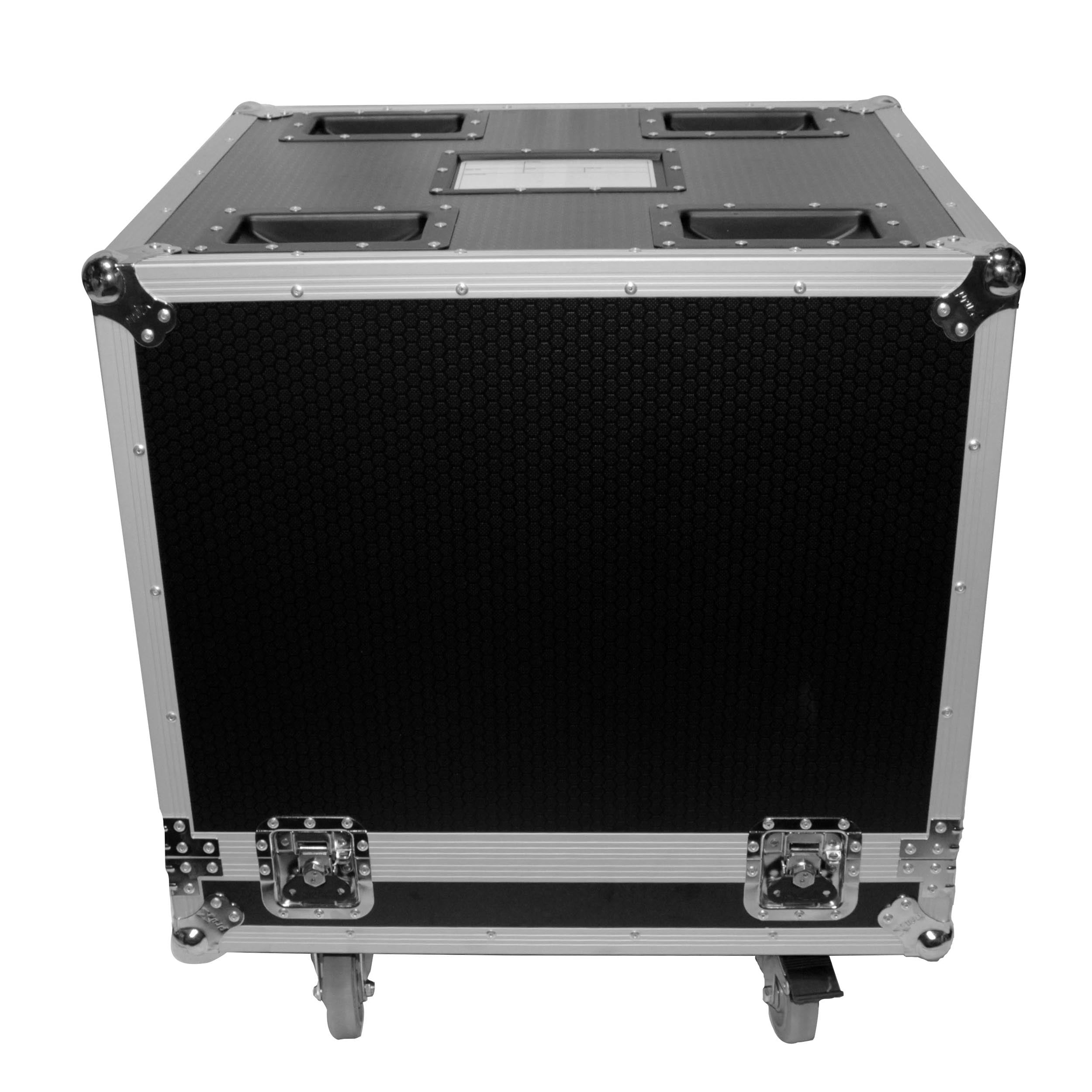Pro X Dual Speaker Flight Case For QSC KLA181 Subwoofer Speaker with 4 in. Casters X-QSC-KLA181