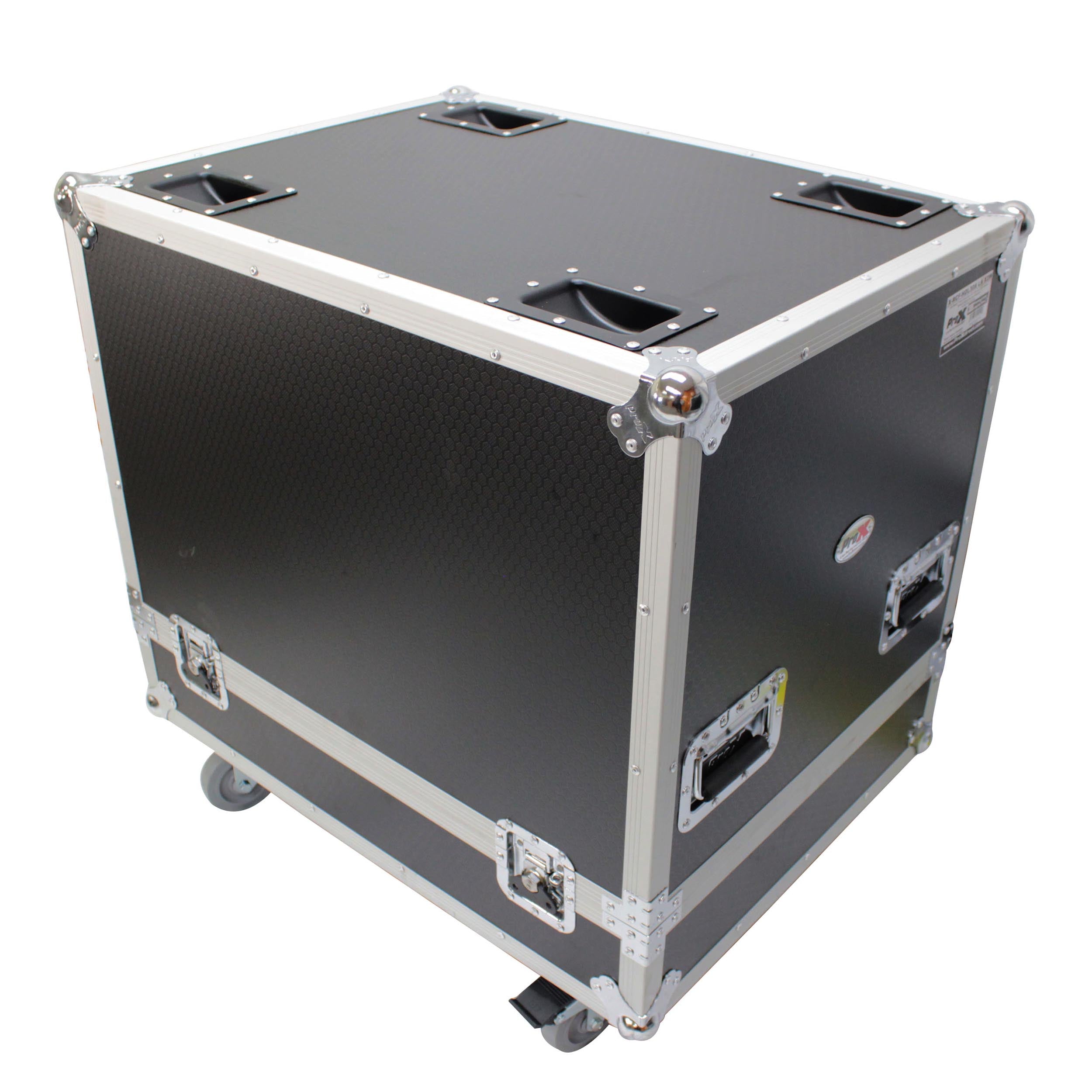 Pro X Dual Flight-Road Case for 2 RCF HDL 20-A Line Array Speakers W-Wheels X-RCF-HDL20ALAX2W