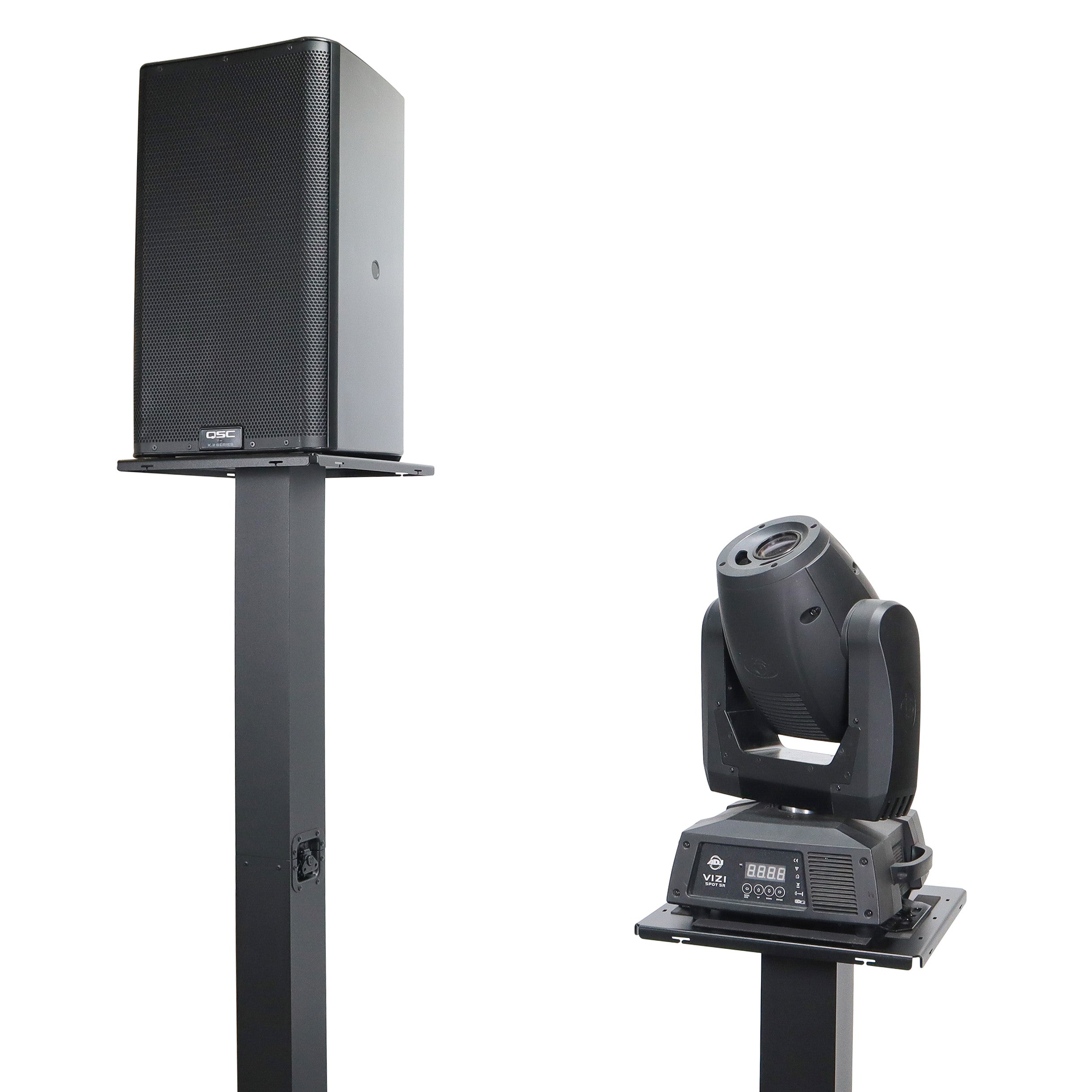 Pro X Pair of Moving Head or Lighting Speaker Totem DJ Stand with Carrying Bags by Humpter XFH-MHSTANDX2BL