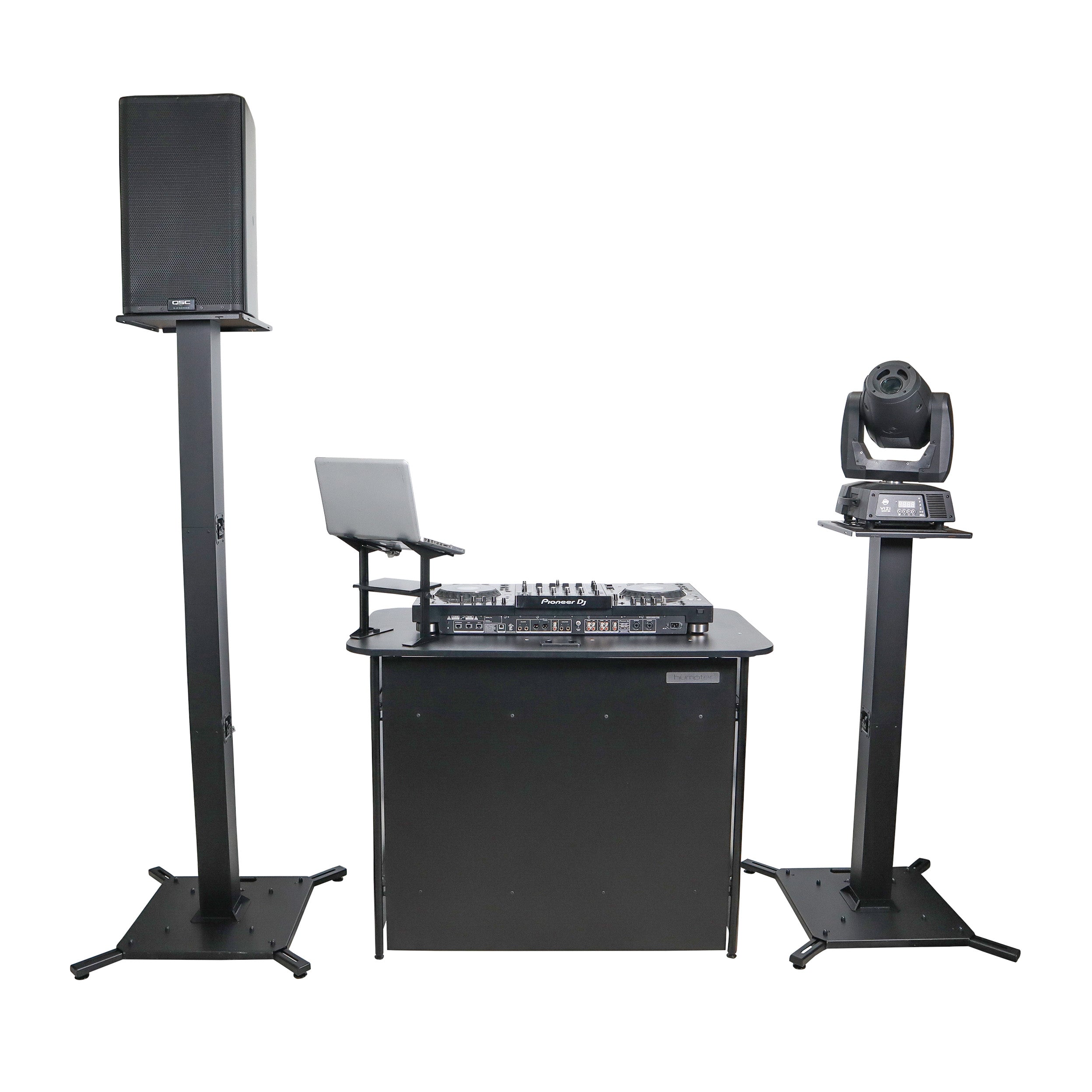 Pro X Pair of Moving Head or Lighting Speaker Totem DJ Stand with Carrying Bags by Humpter XFH-MHSTANDX2BL