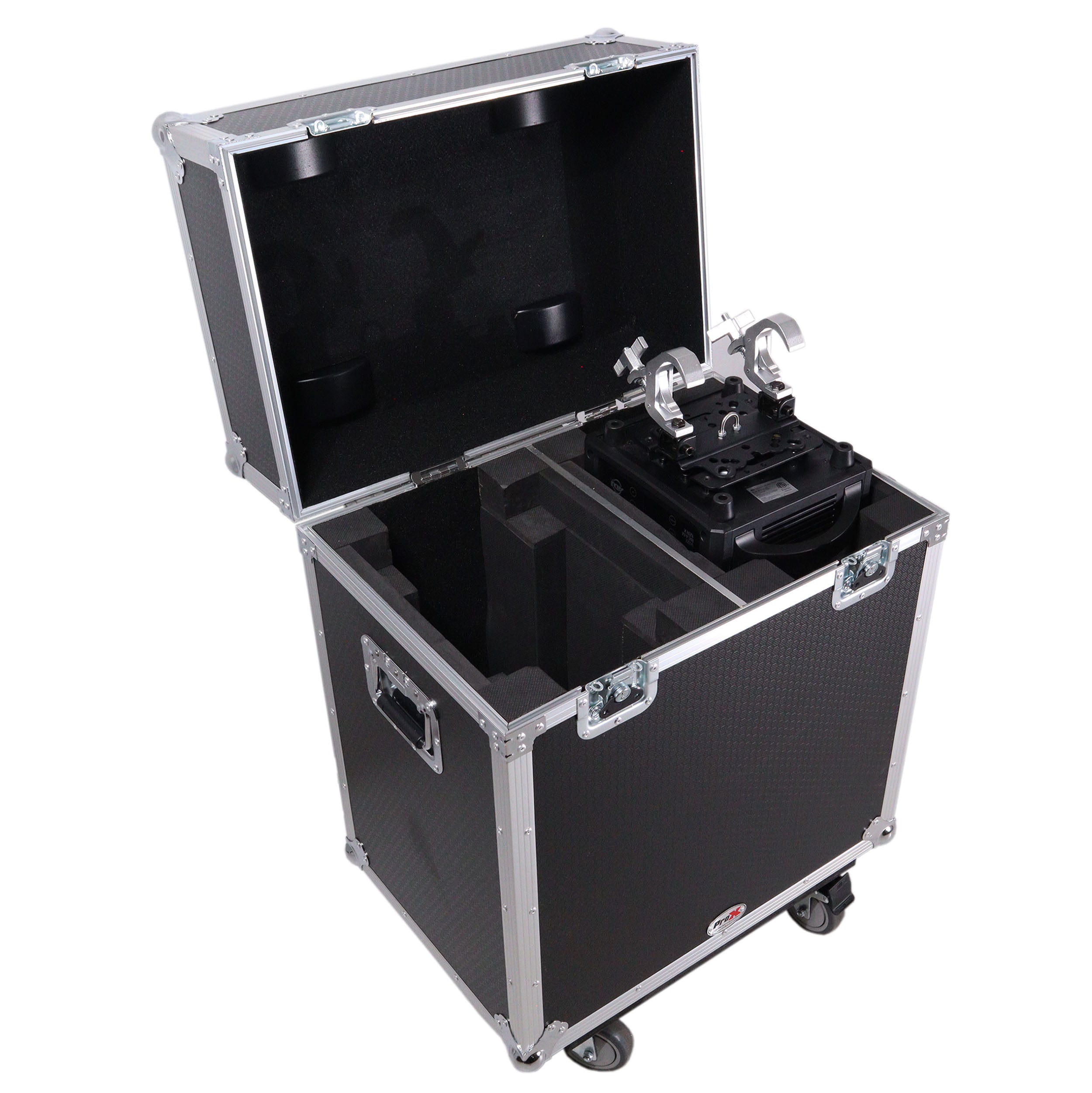 ProX Moving Head Lighting Road Case for ADJ Hydro Beam X12 Vizi Beam 12RX Fits 2 Units with 4" Casters XS-MH12RX2W