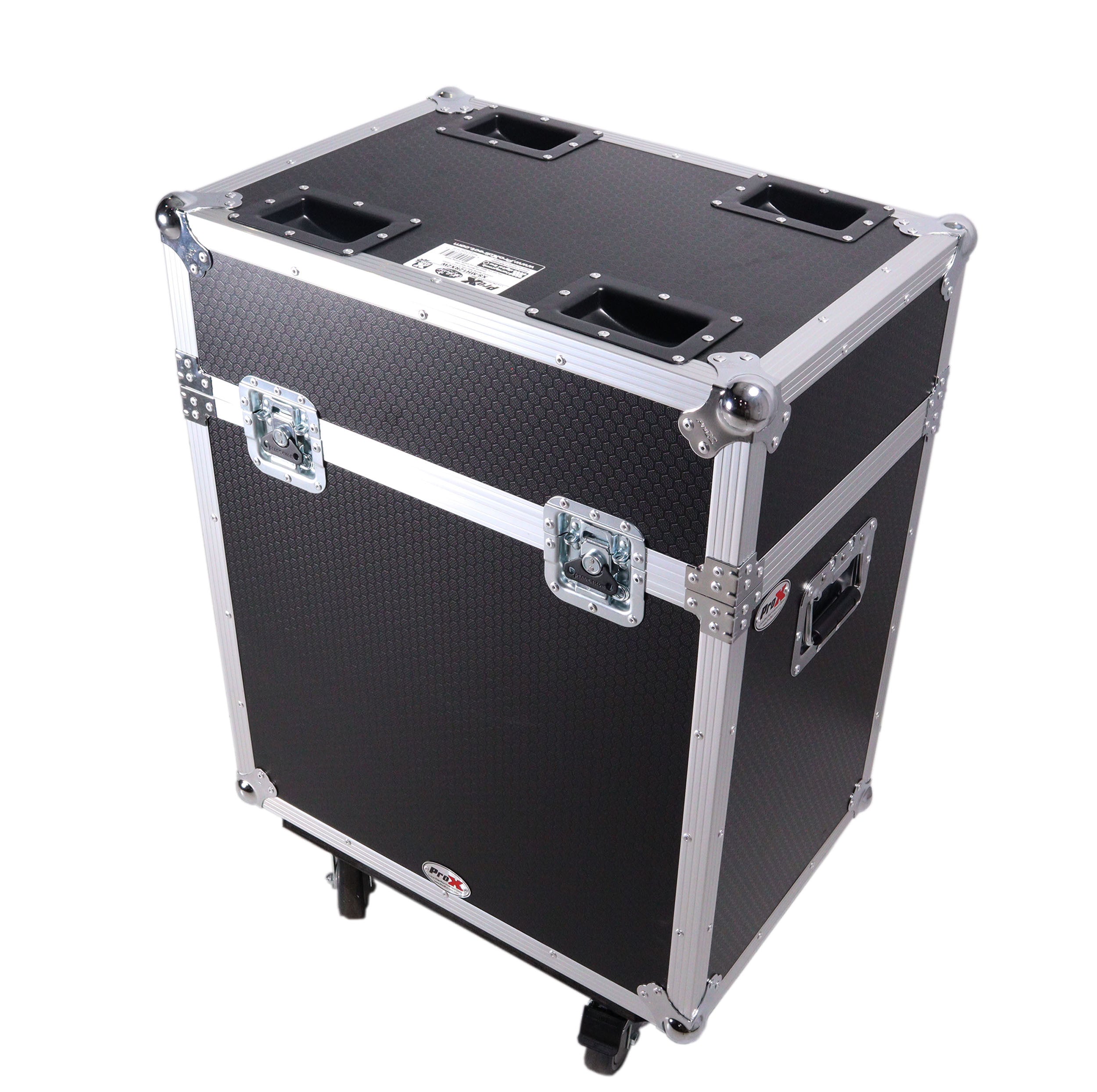 Pro X Moving Head Lighting Road Case for ADJ Hydro Beam X12 Vizi Beam 12RX Fits 2 Units with 4" Casters XS-MH12RX2W