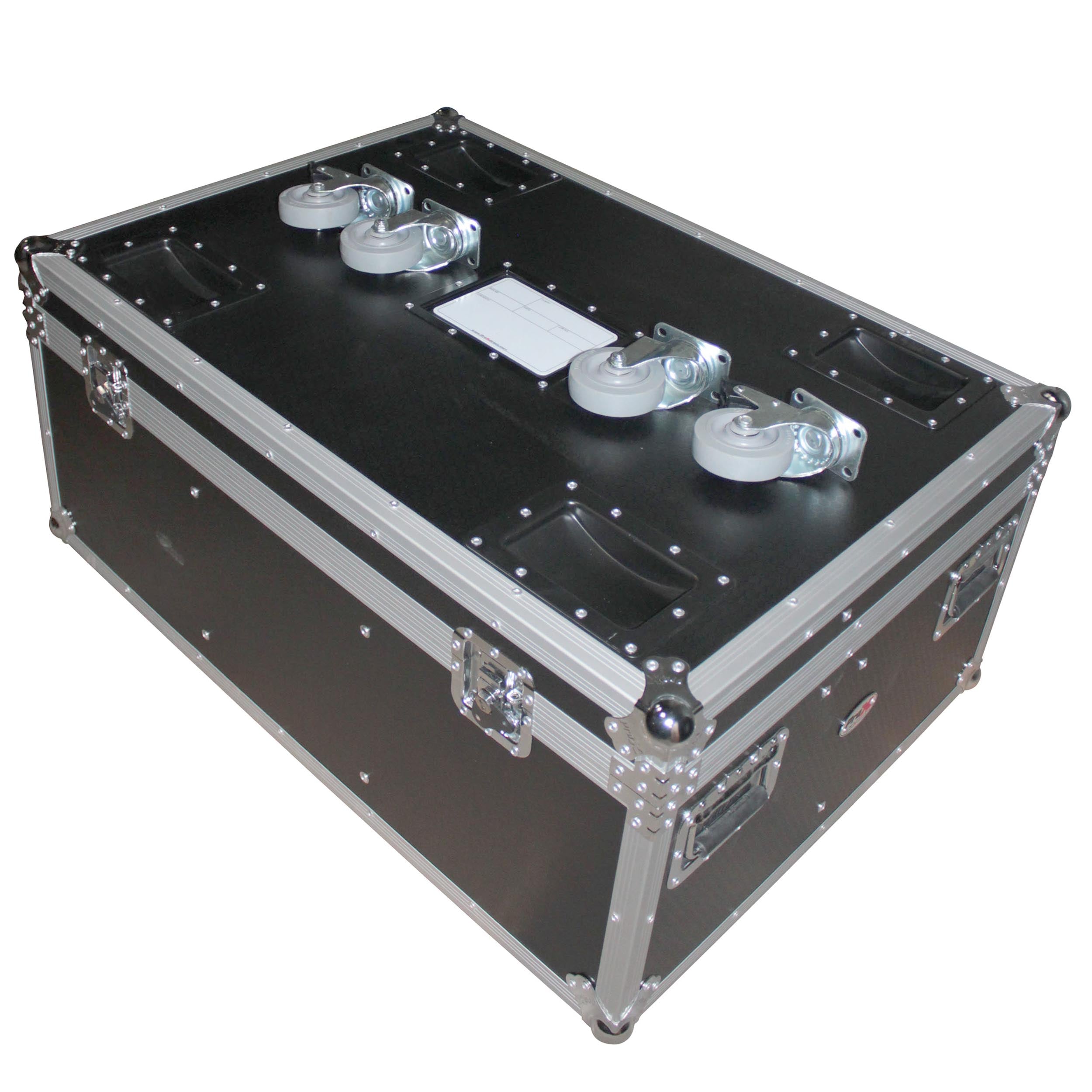 Pro X Par Can Universal Utility Case 4" Wheels Will Hold 6 of 12" x12" Large or 12 of 12" x 5.5" Slim LED Par Lights XS-PARU612W