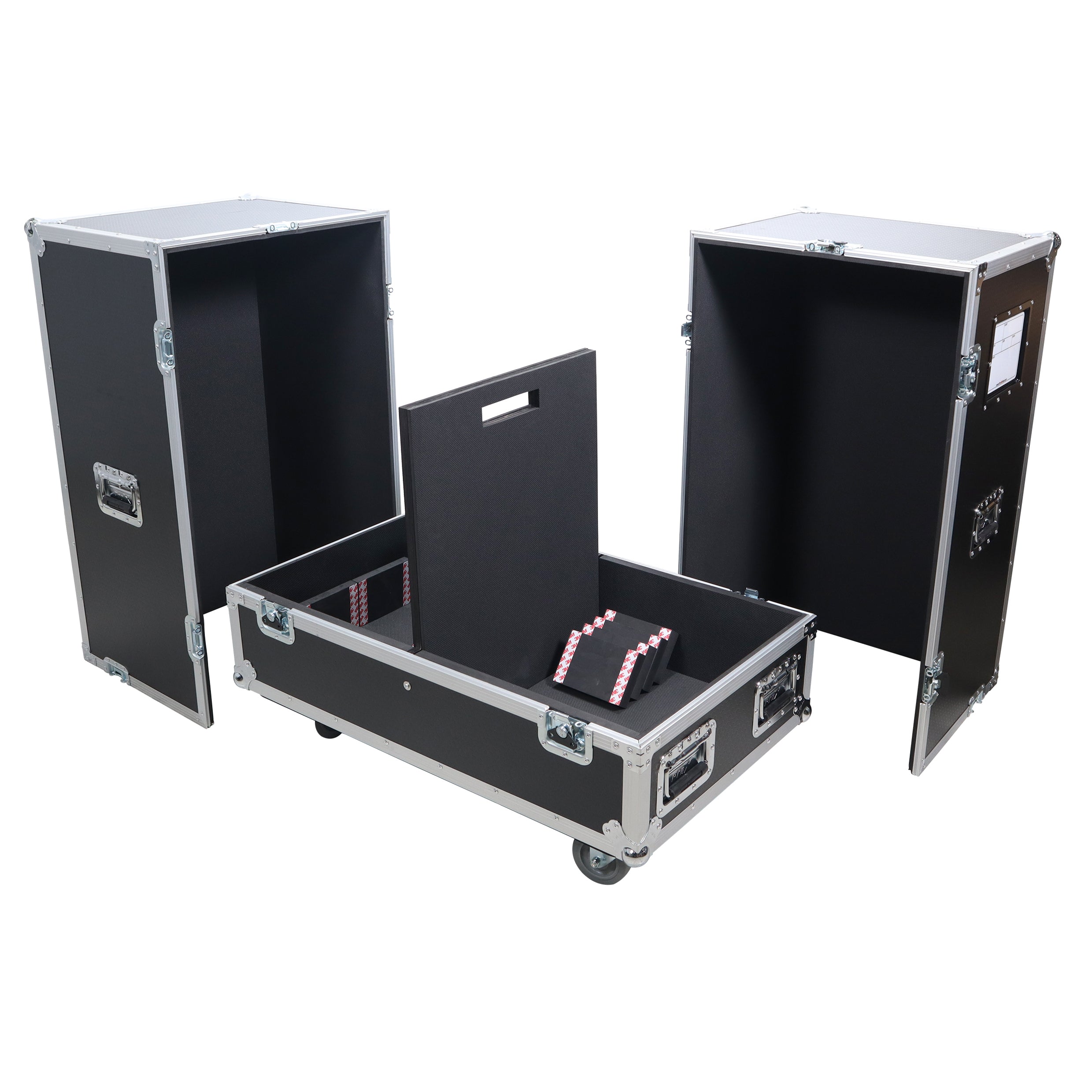 Pro X Universal ATA Dual Speaker Flight Case for 2x QSC KW153 RCF TTL6-A and similar sizes 44x19x17 in. XS-SP2X441917W