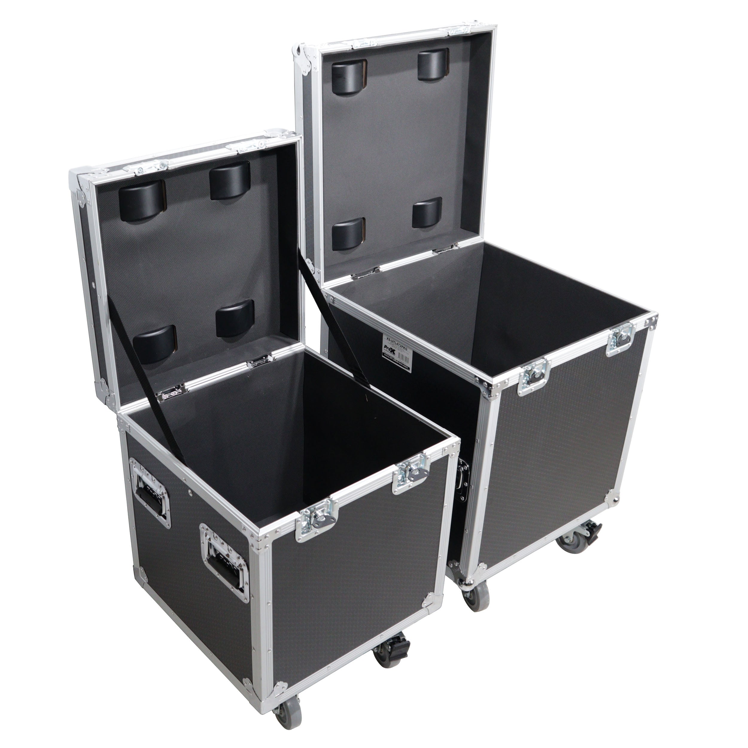Pro X Package of 2 Utility ATA Flight Travel Storage Road Case – Includes 1-Large 1-Medium with 4" Casters XS-UTL47PKG2