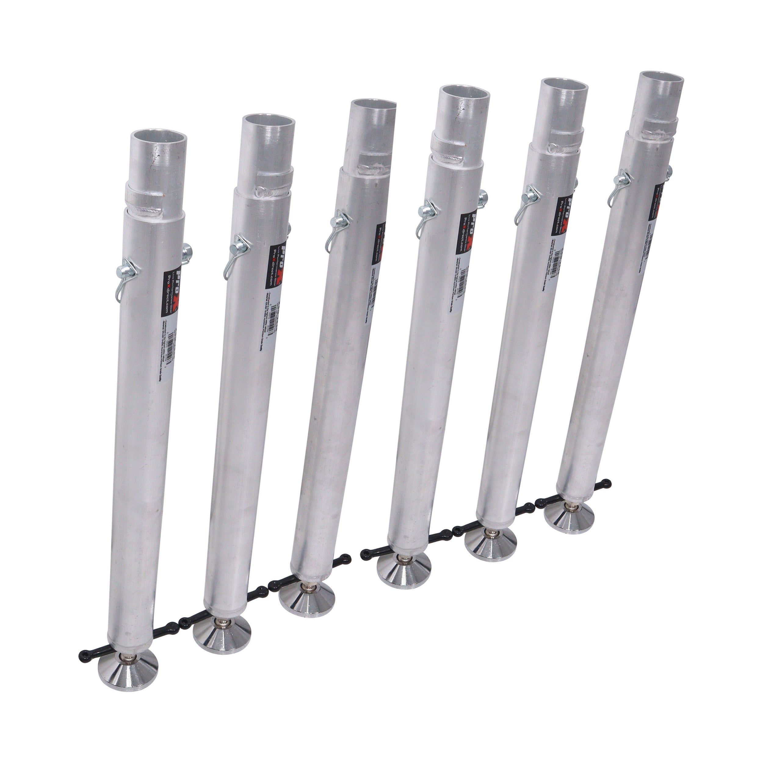 Pro X Set of Six StageQ Platform Telescoping Legs 28 to 48 inch Height Adjustable Legs Only