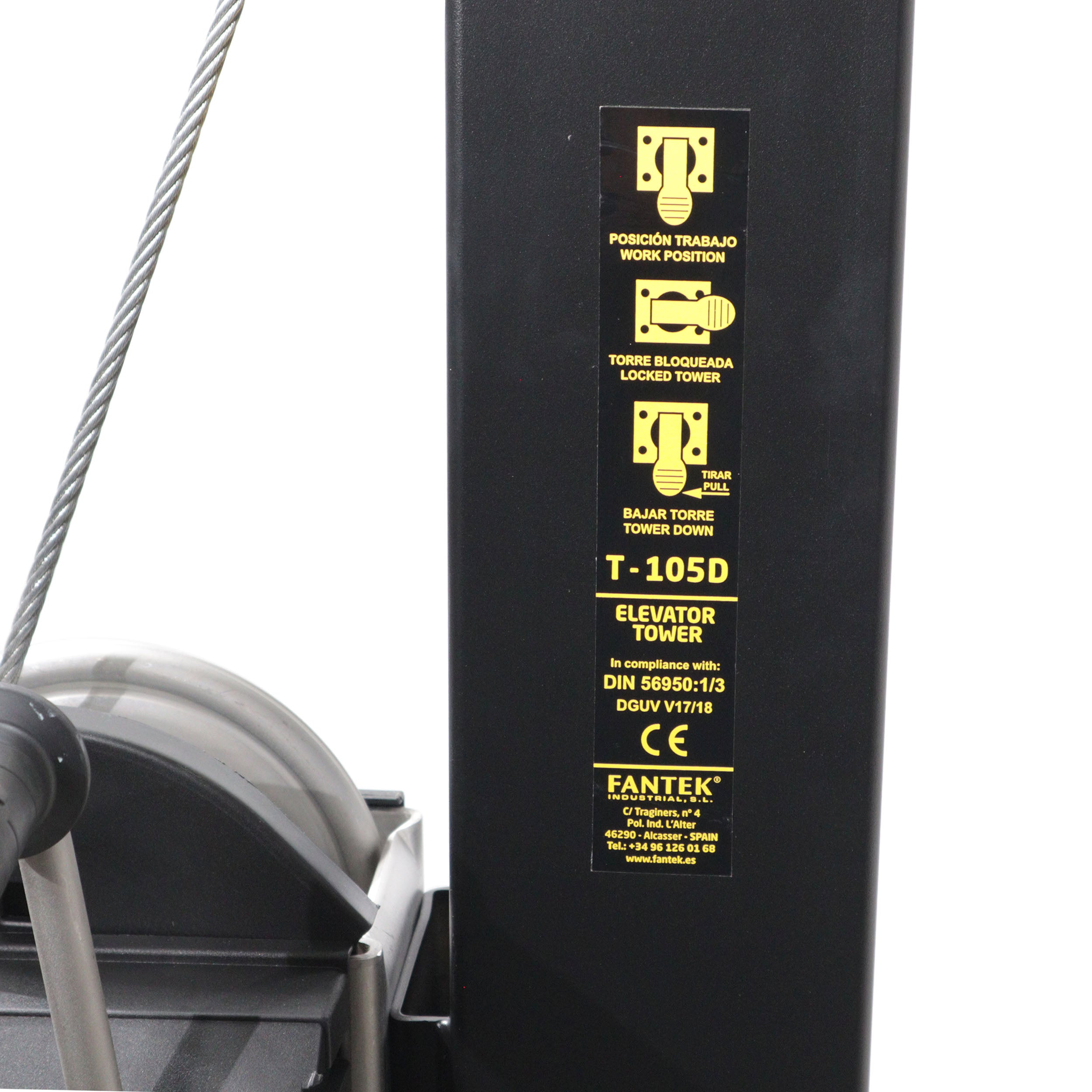 Pro X Top Loading Lifting tower - Capacity 496 lbs - Made in Spain by Fantek XTF-T106D