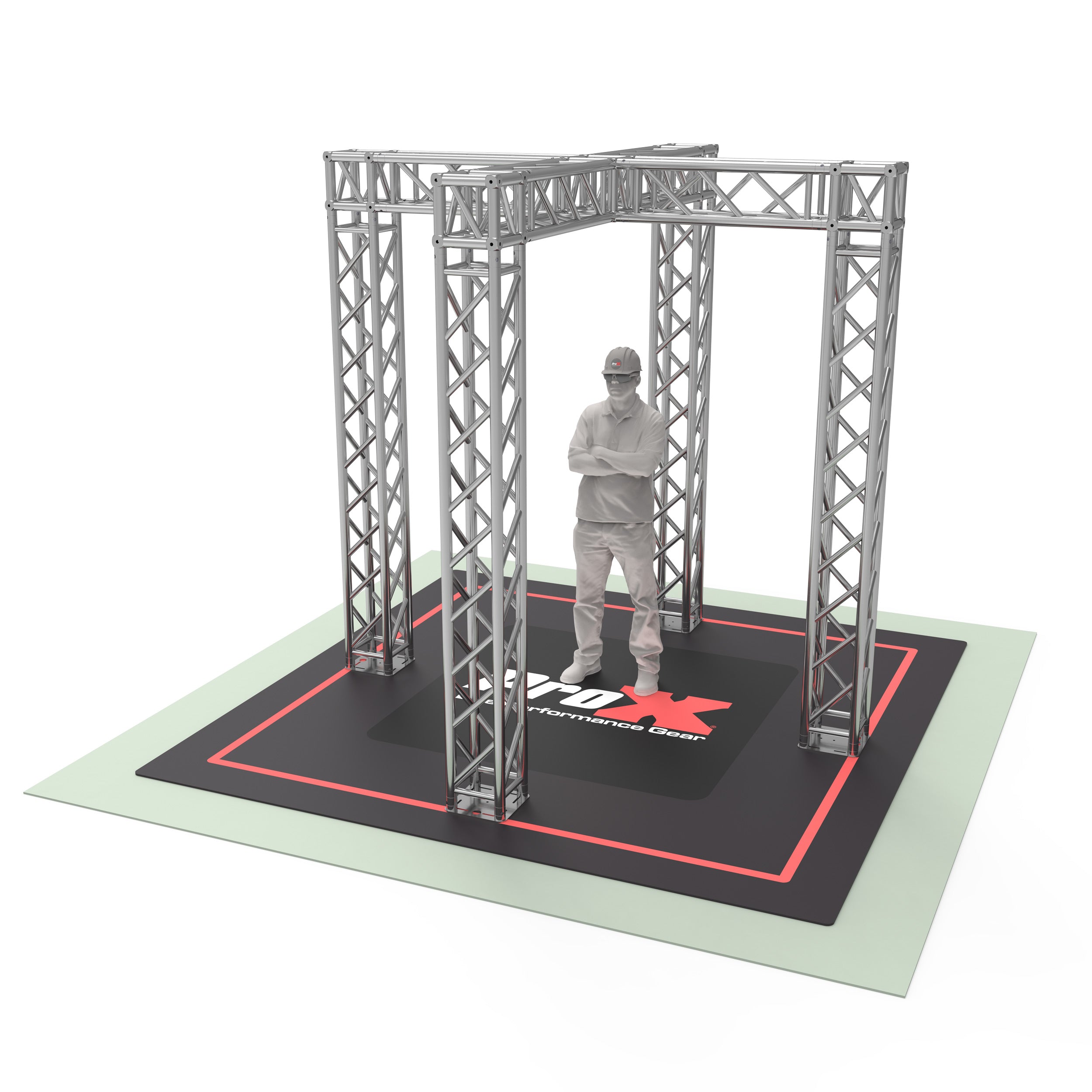 Pro X Tradeshow Booth 9.42 W X 9.42 L X 9.20 FT H with X Shape Design in center - 2mm Heavy Duty Truss XTP-999X