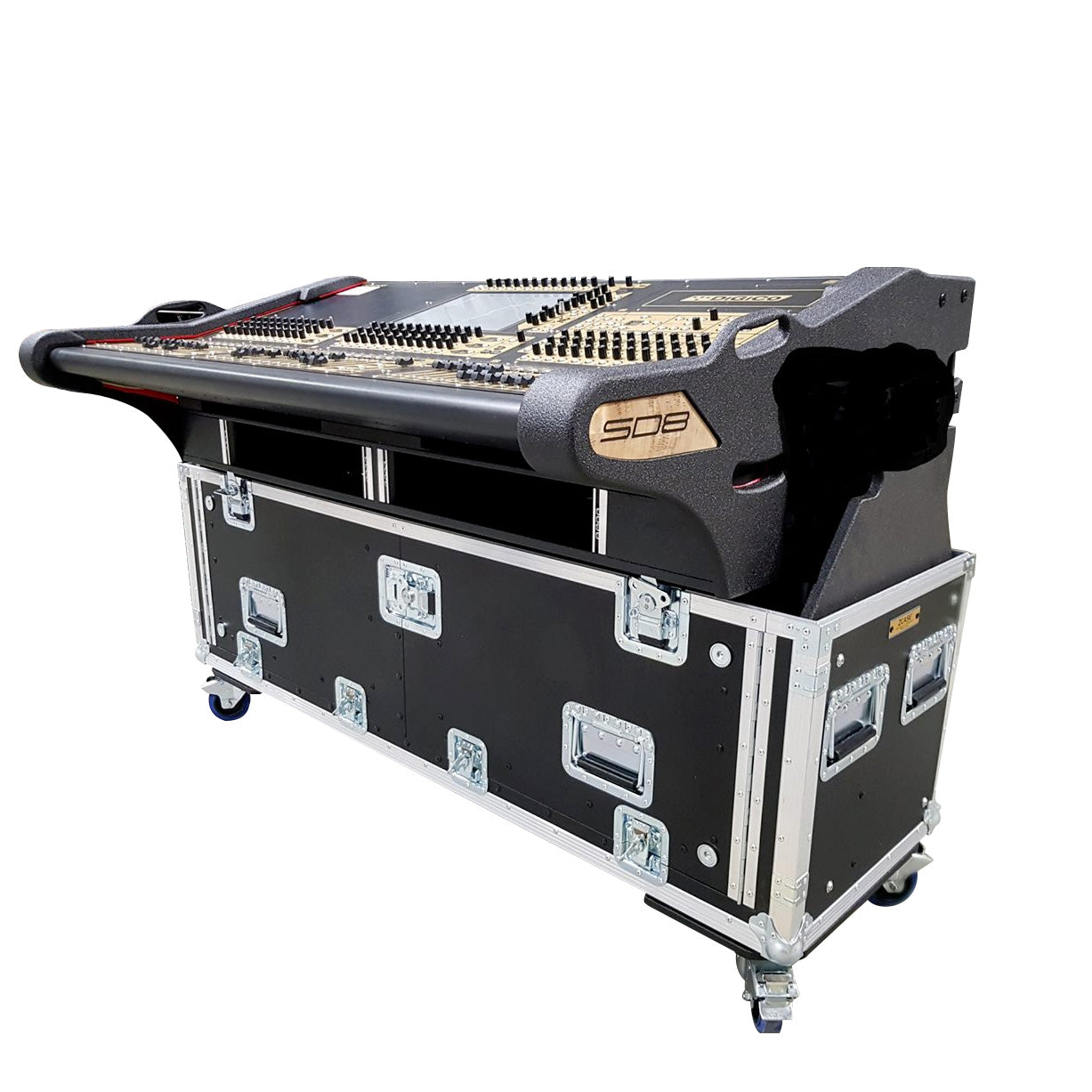 Pro X Flip-Ready Detachable Easy Retracting Hydraulic Lift Case With 2x2U for Digico SD8 Digital Mixing Console by ZCase® XZF-DIG-SD8 D 2x2U