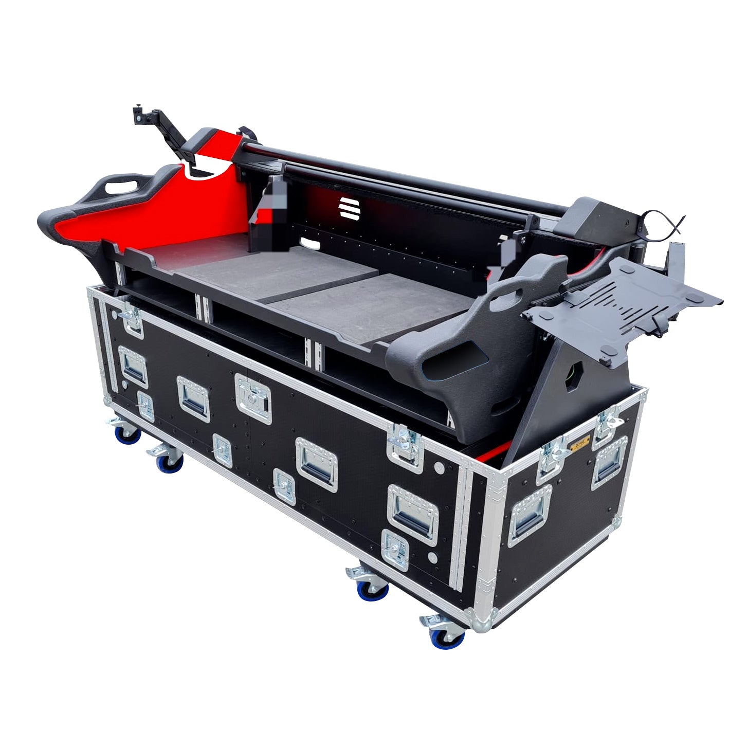 Pro X For DiGiCo Quantum 338 Flip-Ready Hydraulic Console Easy Retracting Lifting Rack Space Flight Case with wheels by ZCASE XZF-DIGQ3382X2U