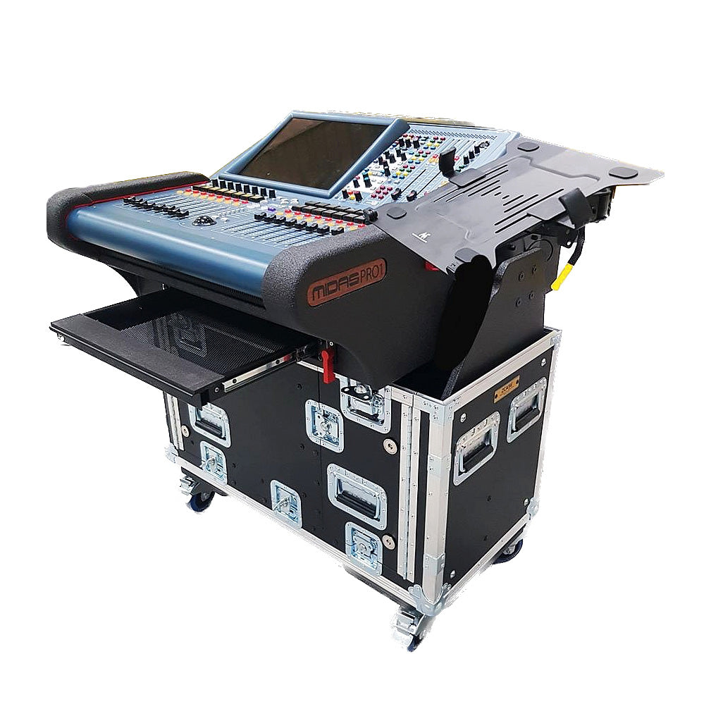 Pro X For MIDAS PRO1 Flip-Ready Hydraulic Console Easy Retracting Lifting 1U Rack Space Detachable Case by ZCASE XZF-MID-PRO1 D1U