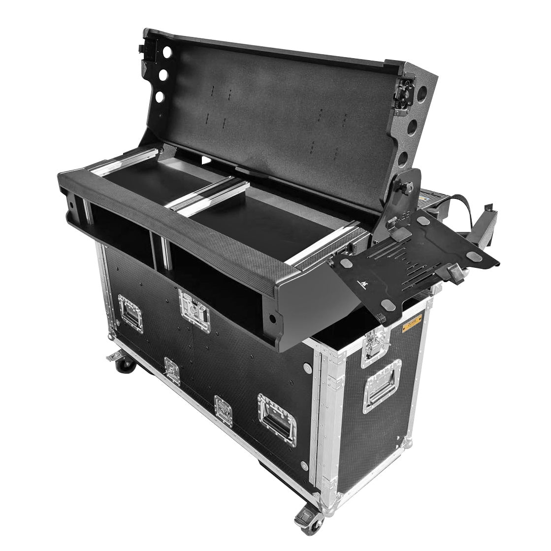 Pro X For WAVES eMotion LV1 Live Mixer Flip-Ready Hydraulic Console Easy Retracting Lifting Case with 2x 3U Rack Space by ZCASE XZF-WAVESLV1X26U