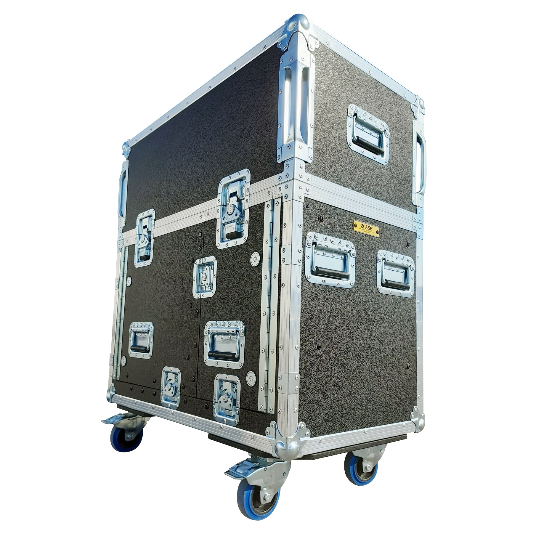 Pro X Flip-Ready Console Case For DM7-EX Compact with Hydraulic Easy Lifting 2U Rack Space and Auto Casters XZF-YDM7EX-COMPACT2UDLMA