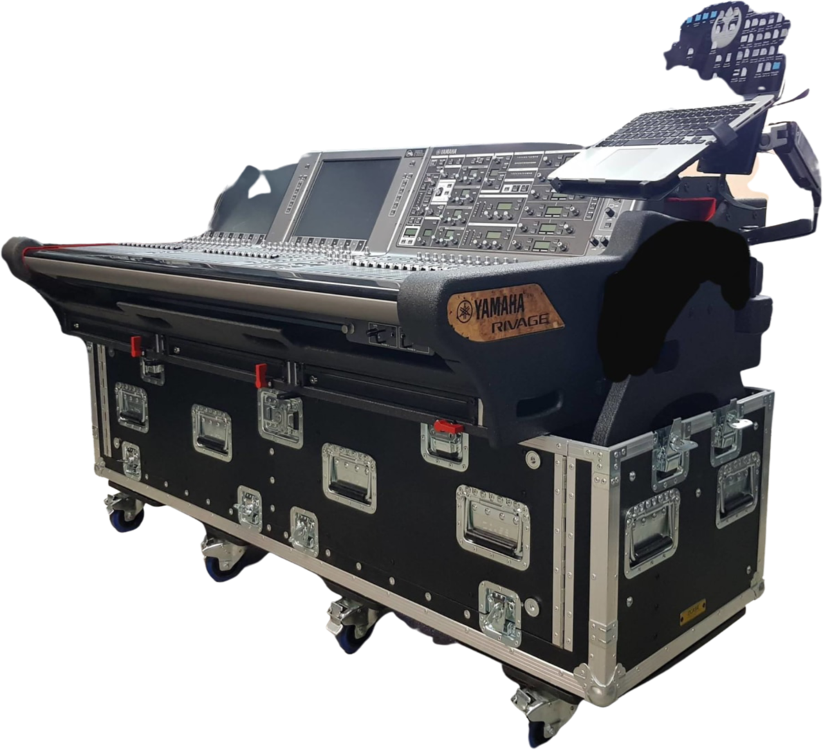 Pro X For Yamaha PM7/10 Rivage Flip-Ready Hydraulic Console Easy Detachable Lifting Flight Case with Wheels by ZCASE XZF-YPM7/10 RIVAGE D3U