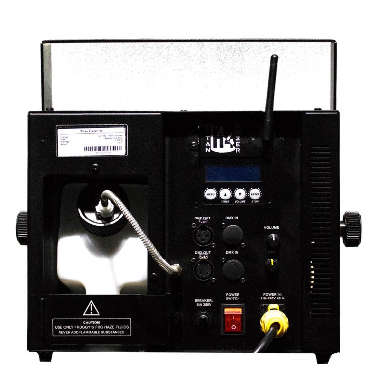 Froggys Fog Titan Hazer H4 ‐ 1200 Watt Haze Machine, DMX, Digital Controls C FHM‐TITAN‐H4