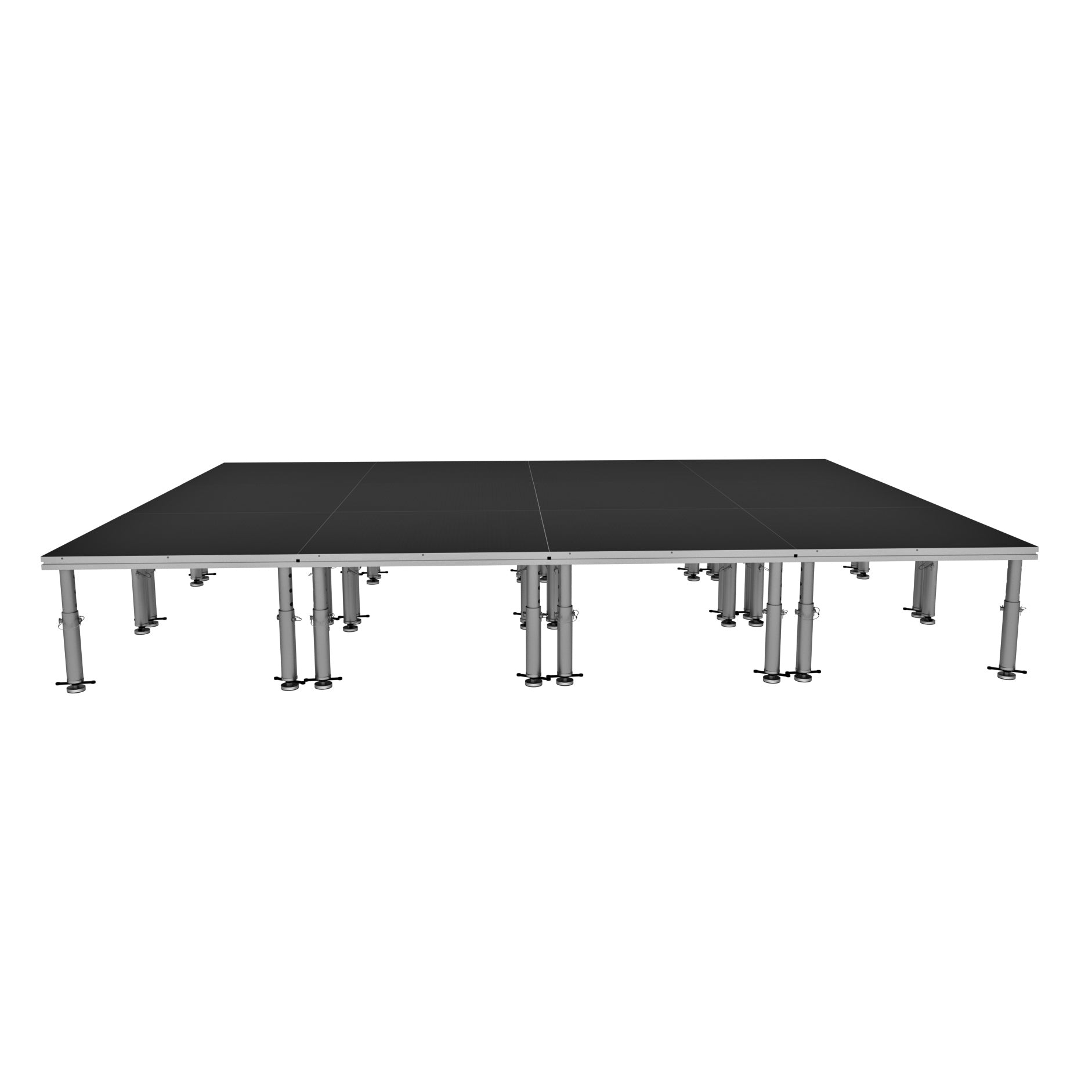 Pro X StageOne 12' x 16' Ft. Portable Stage Package - Includes 12x Units with Telescoping 16-22" Adjustable legs XSU-12X16PKG
