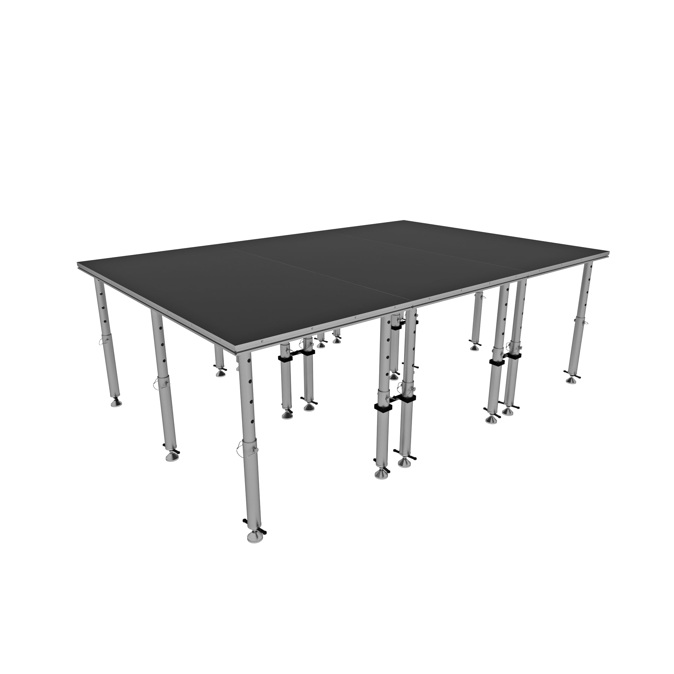 Pro X 12FT x 8FT StageQ 3-Stage Platforms Platforms 4FT x 8FT Package Height Adjustable 28-48 inch XSQ-12X8PKG48