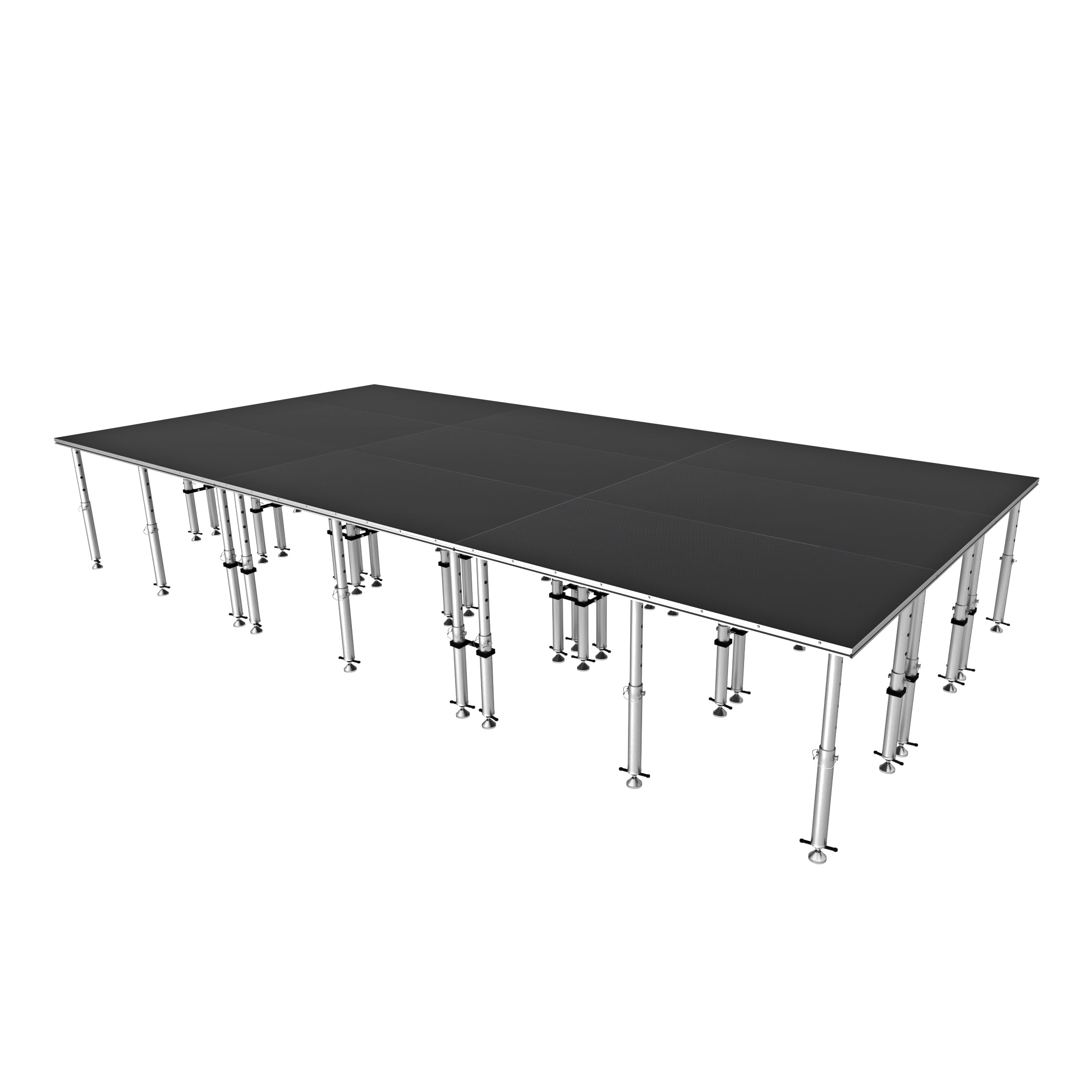 Pro X 12FT x 24FT StageQ 9-Stage Platforms Platforms 4FT x 8FT Package Height Adjustable 28-48 inch XSQ-12X24PKG48